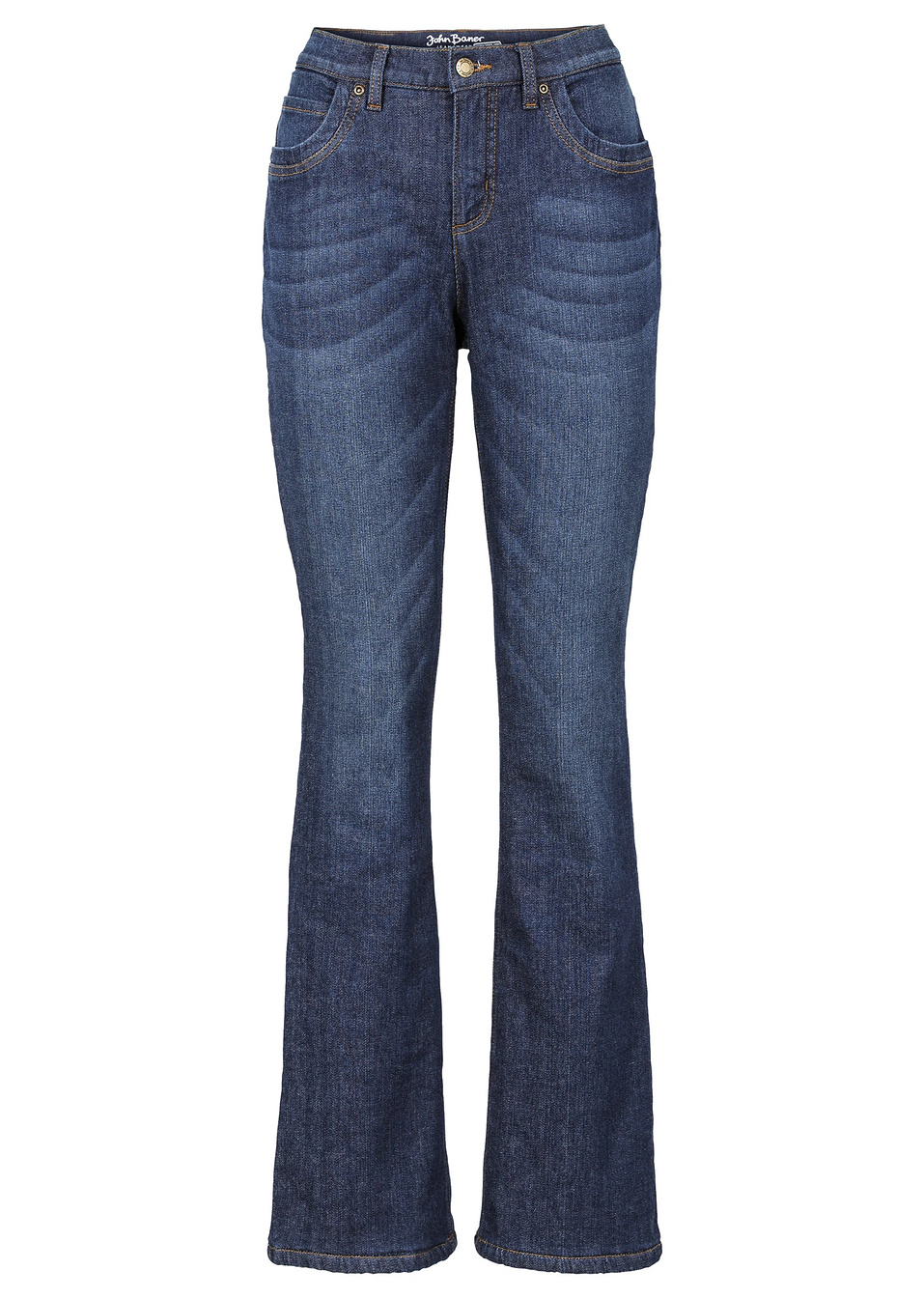 Ελαστικό ισοθερμικό τζιν BOOTCUT-Μπλε σκούρο used-John Baner JEANSWEAR