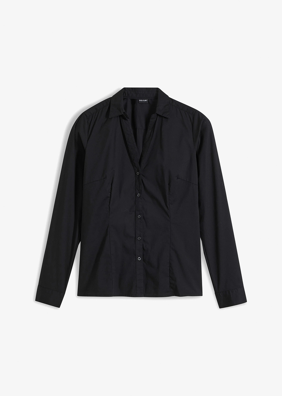 Ελαστικό πουκάμισο-Μαύρο-BODYFLIRT