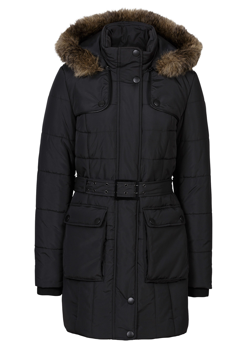 Μπουφάν με επένδυση-Μαύρο-bpc bonprix collection