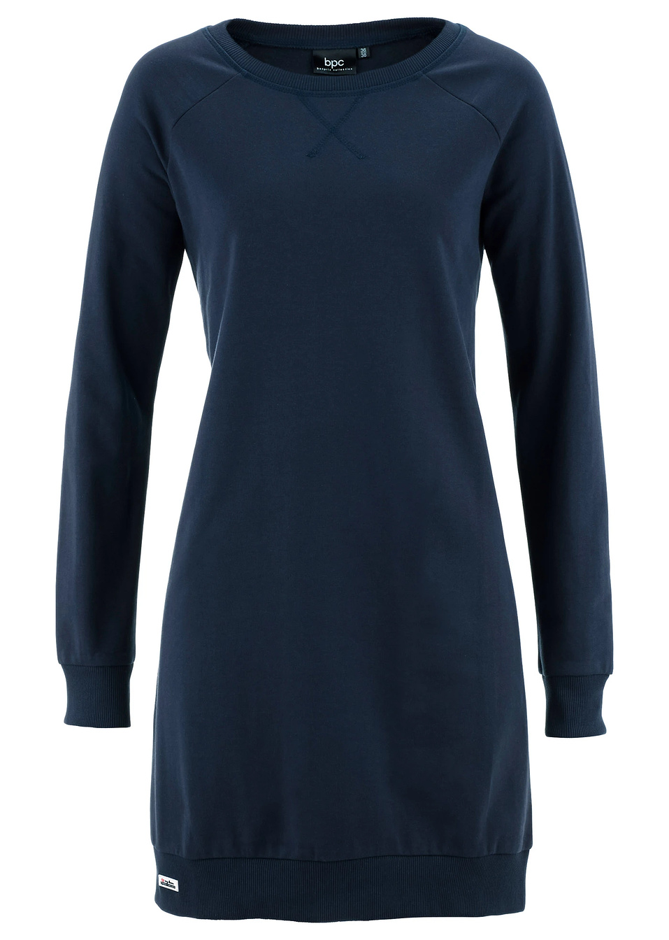 Рокля от трико-Тъмно синьо-bpc bonprix collection