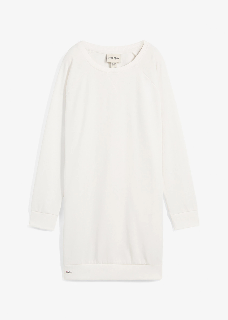 Φόρεμα φούτερ-Λευκό κρεμ-bpc bonprix collection