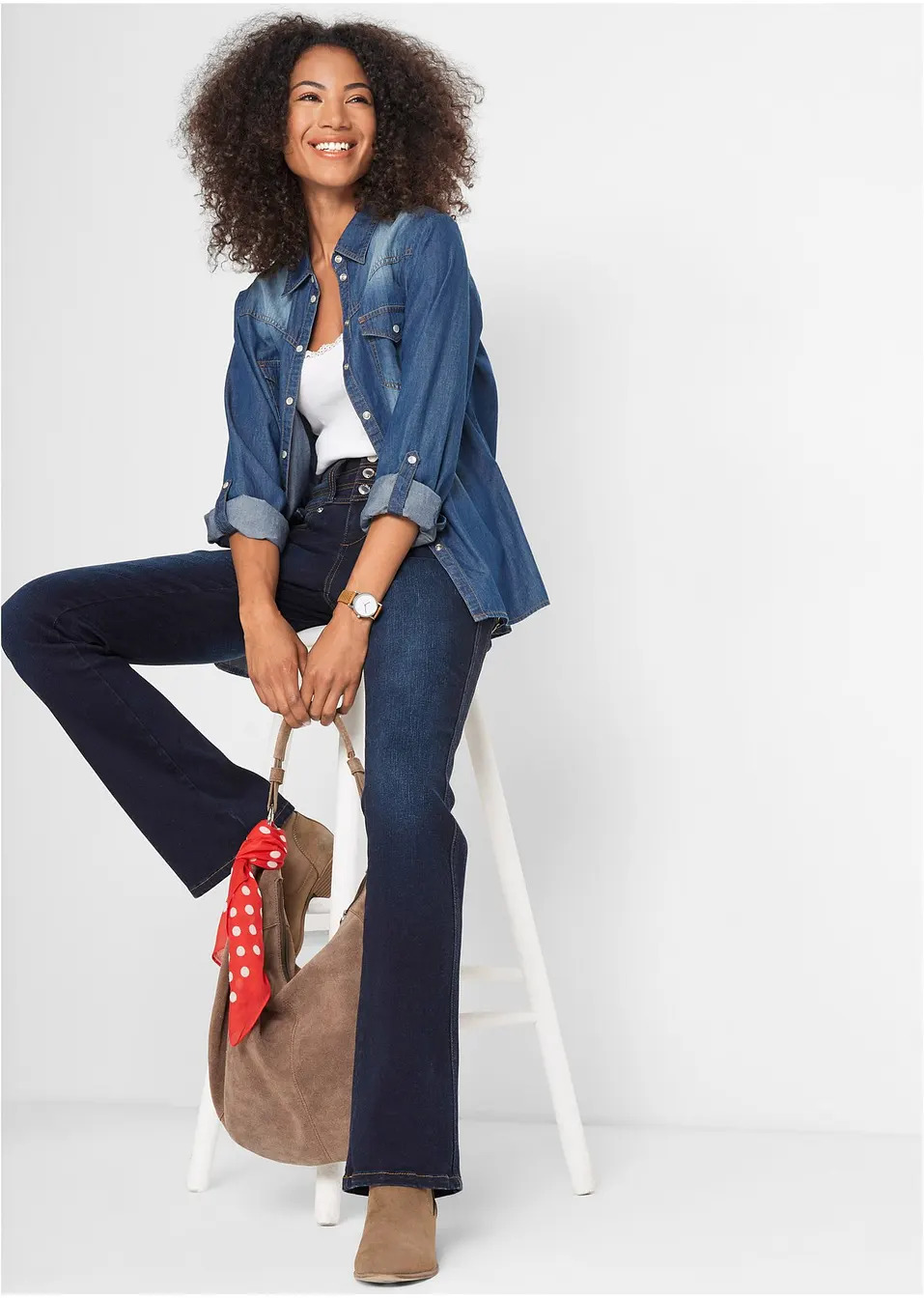 Τζιν που σμιλεύει ultra soft, bootcut-John Baner JEANSWEAR