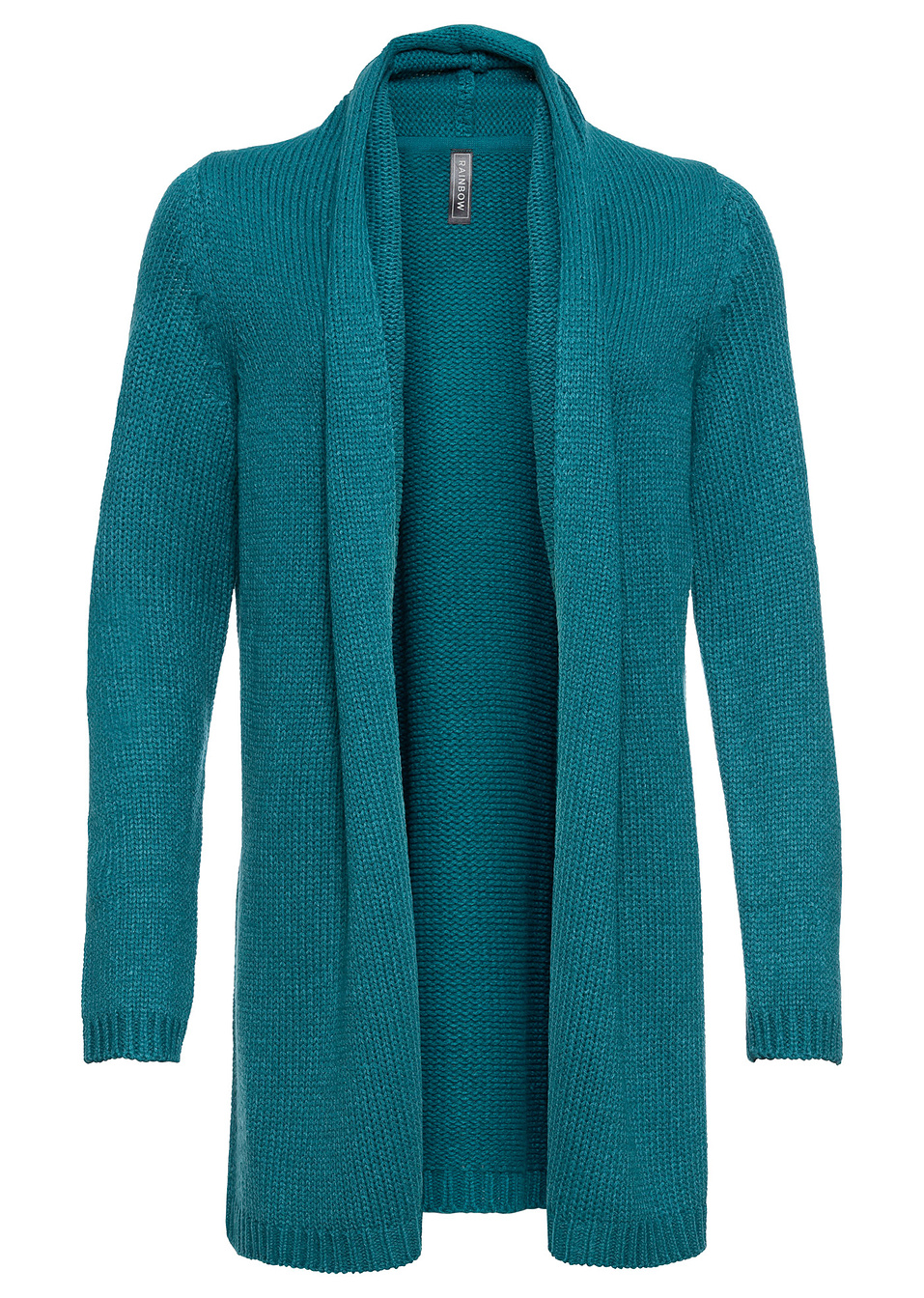 Дълга жилетка-Синьо-зелено-RAINBOW