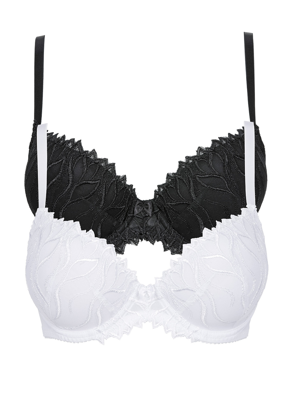 Σουτιέν (συσκευασία των 2)-Μαύρο + Λευκό-BODYFLIRT