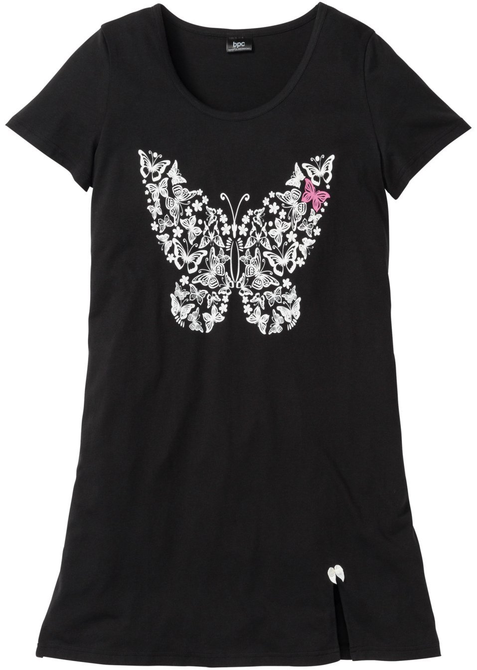 Νυχτικό-Μαύρο με στάμπα-RAINBOW