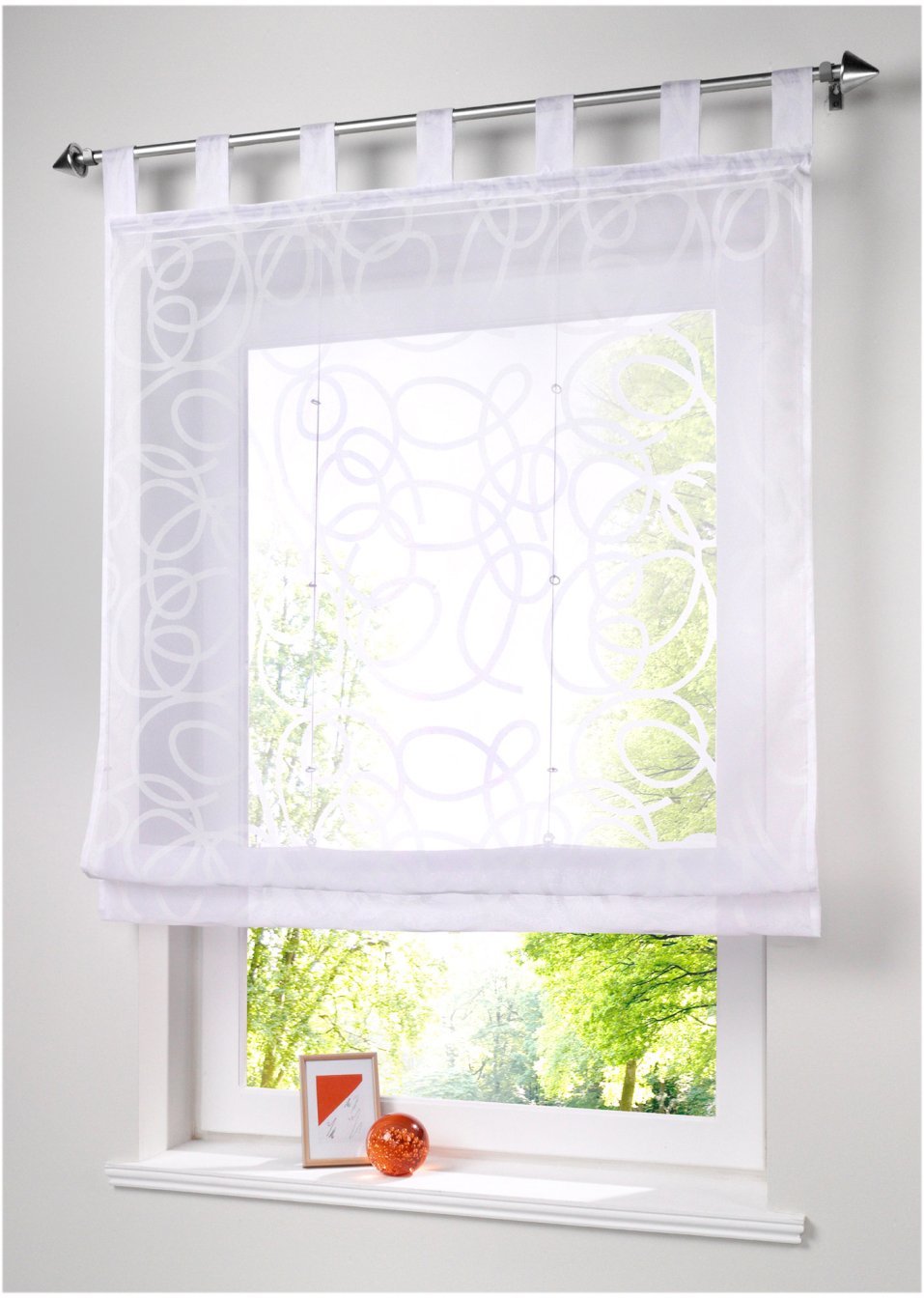 Римска завеса "Vivien" (опаковка с 1 бр.)-Бяло-bpc living bonprix collection