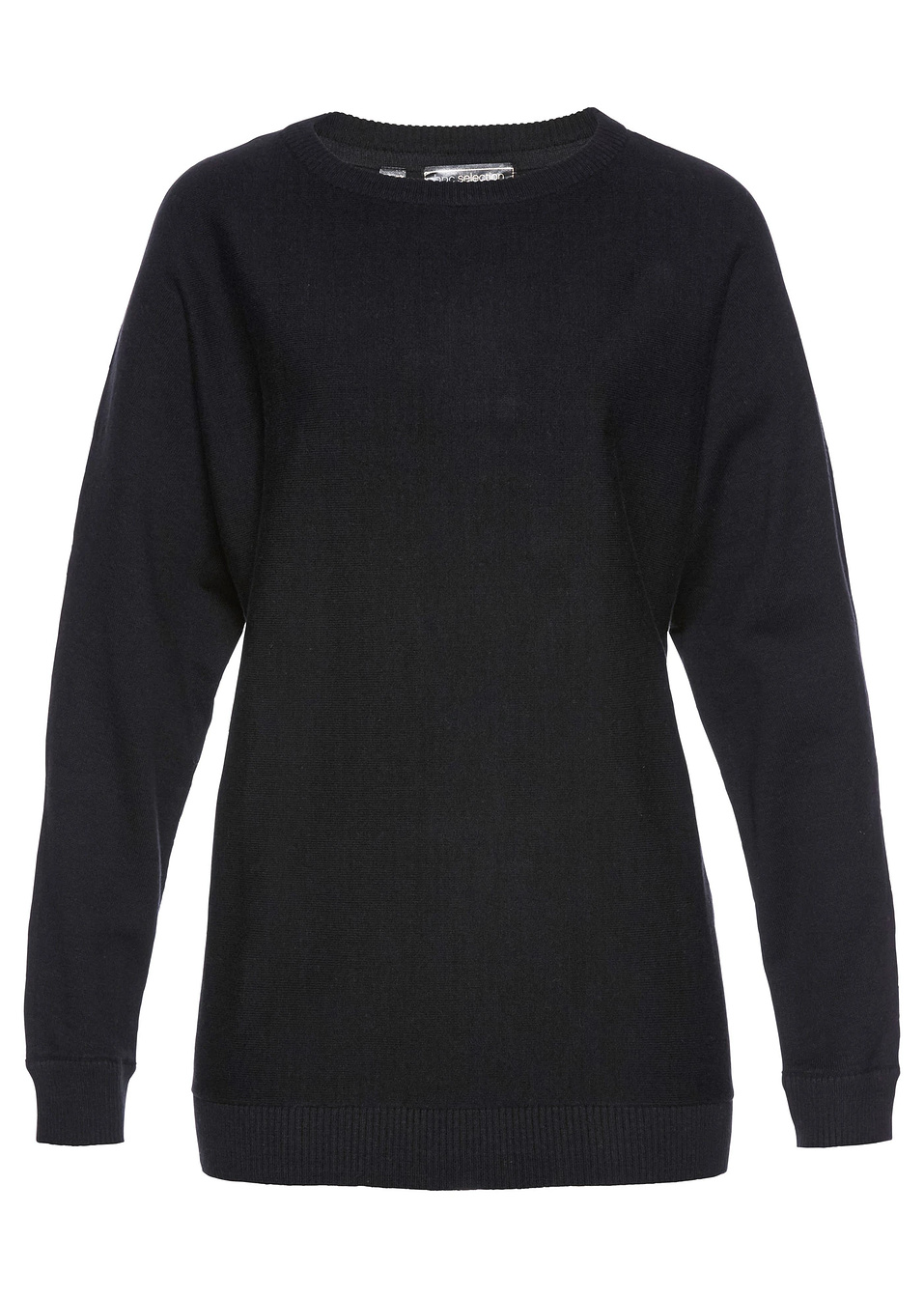 Πουλόβερ με μανίκια ζαπονέ-Μαύρο-bpc selection bonprix collection