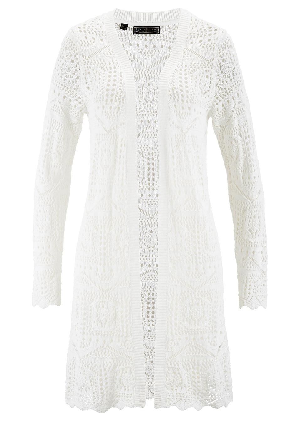 Ажурна жилетка-Кремаво бяло-bpc selection bonprix collection