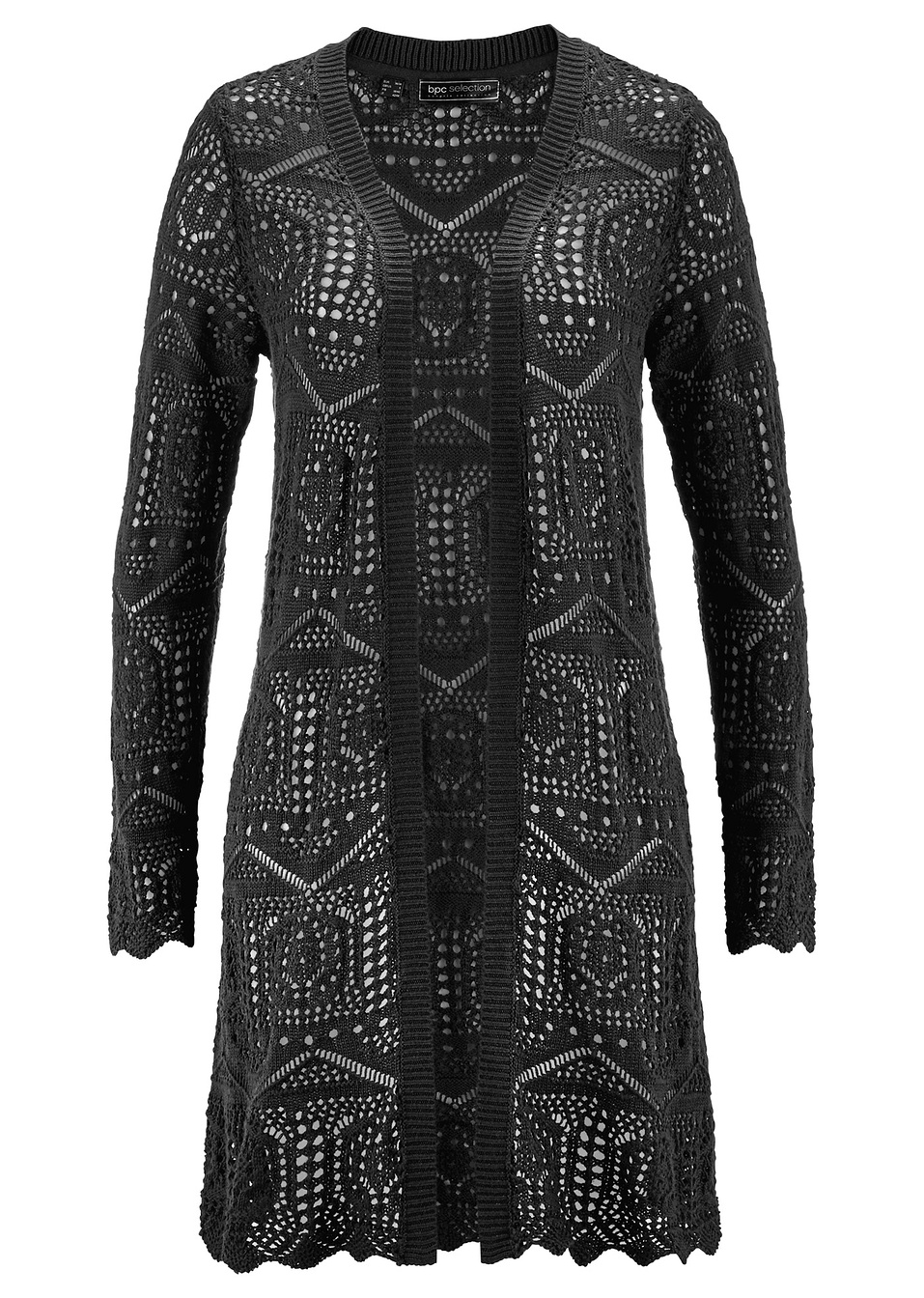 Ажурна жилетка-Черно-bpc selection bonprix collection