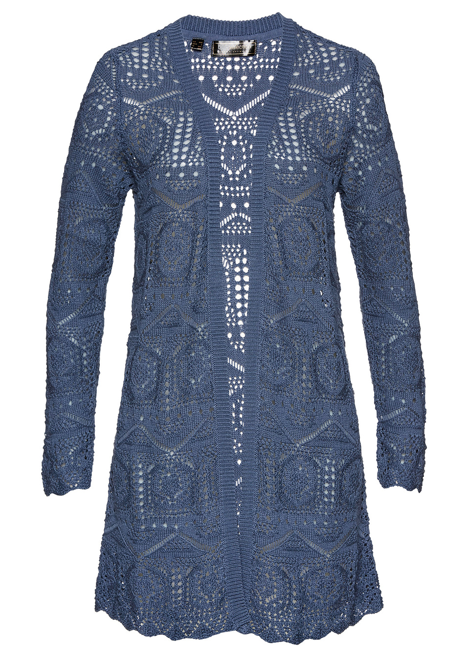 Ажурна жилетка-Индигово-bpc selection bonprix collection