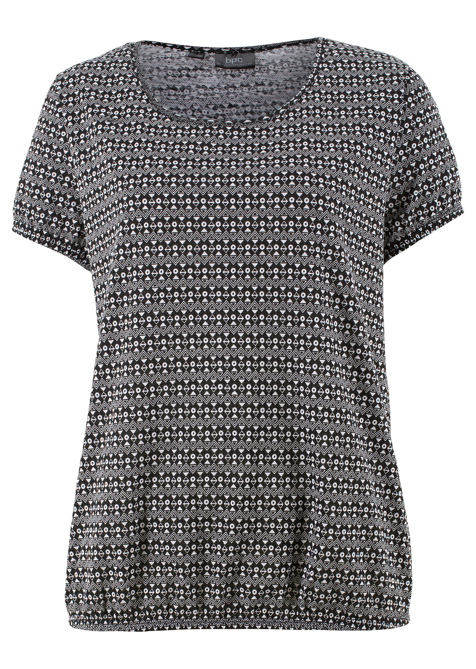 Κοντομάνικη μπλούζα-Μαύρο-bpc bonprix collection