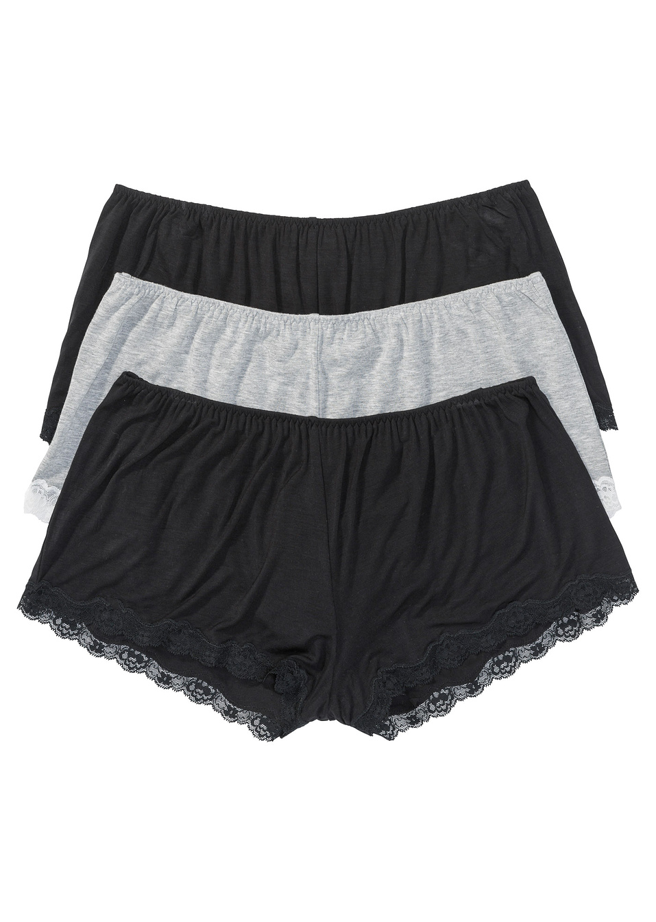 Φαρδύ μποξεράκι (συσκευασία των 3)-Μαύρο/Γκρι ανοιχτό μελανζέ-RAINBOW