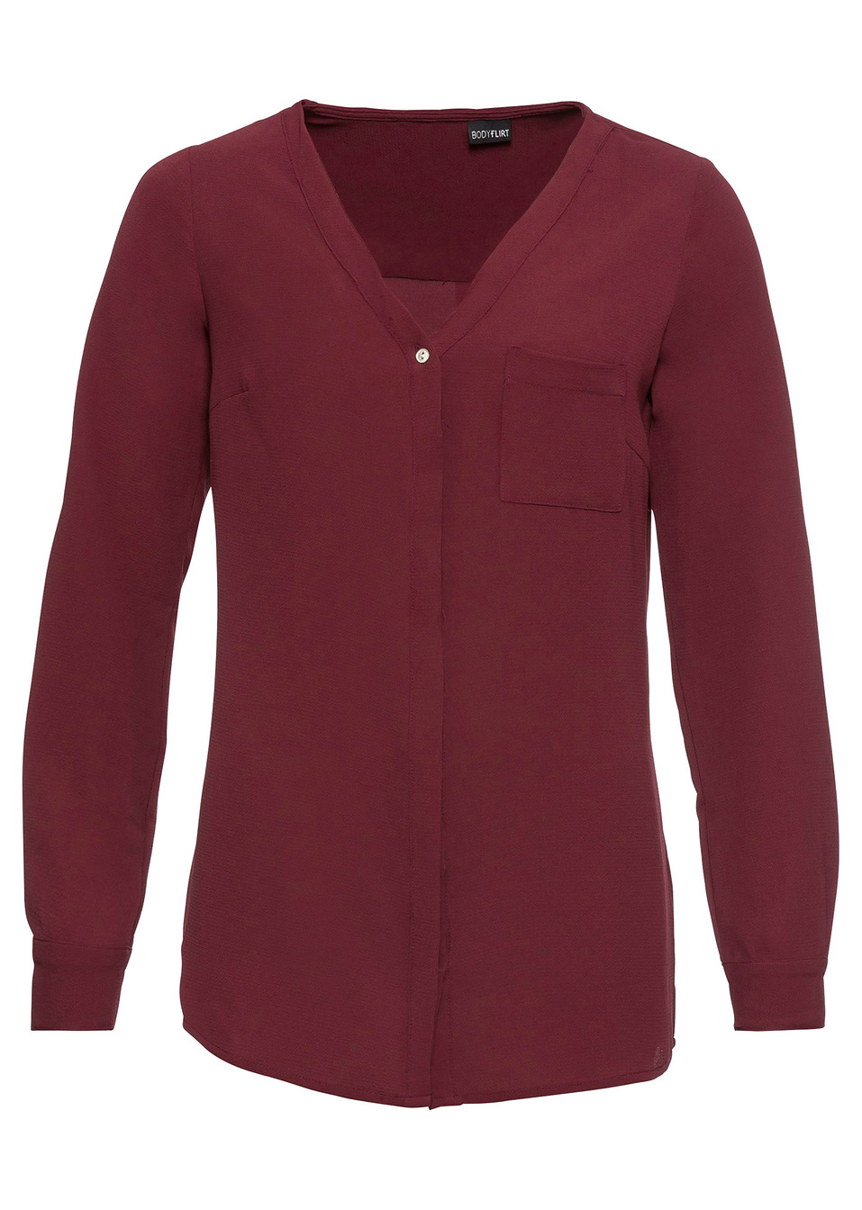 Μακρυμάνικο πουκάμισο-Κόκκινο του σφενδάμου-BODYFLIRT