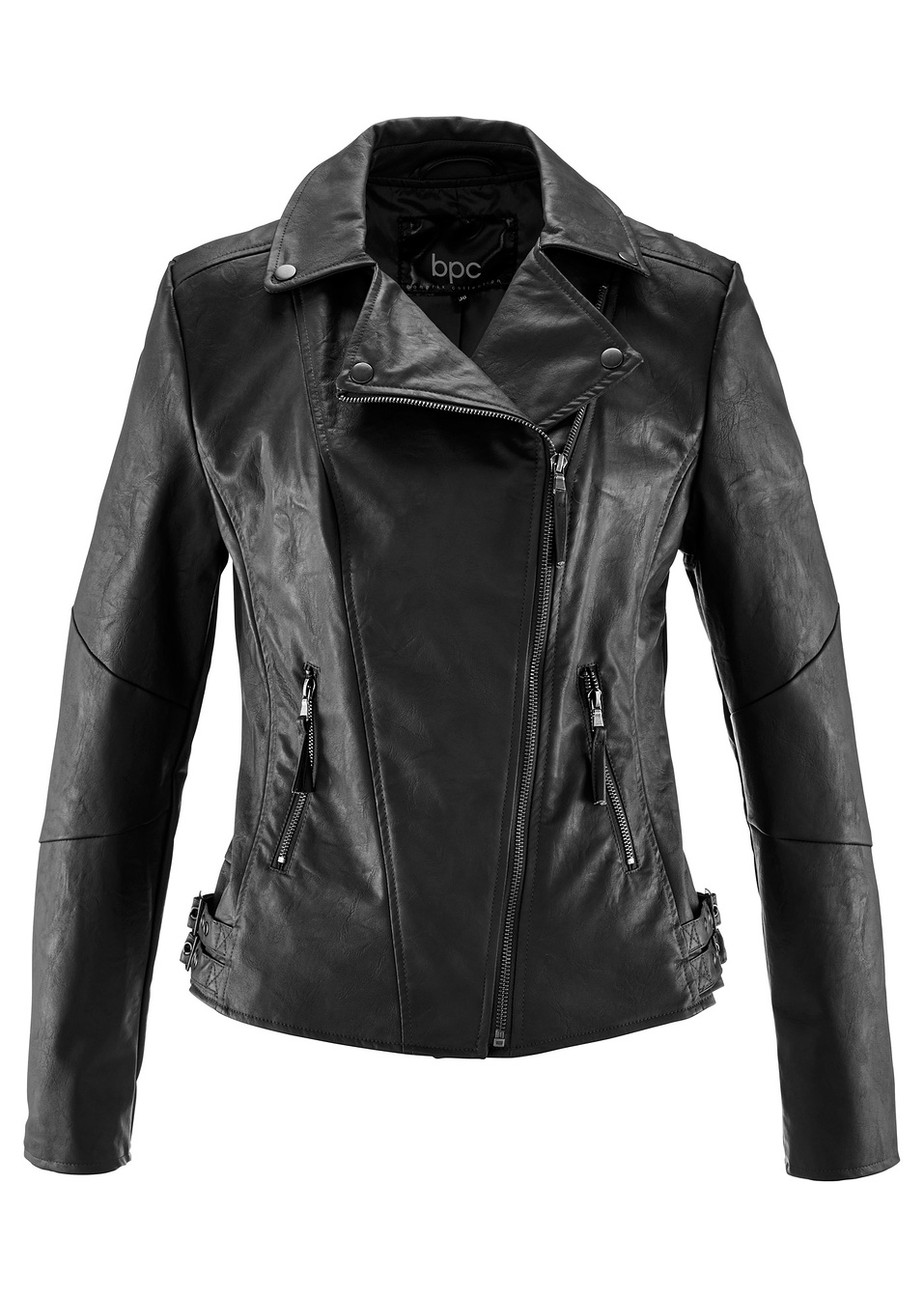Яке от изкуствена кожа-Черно-bpc bonprix collection