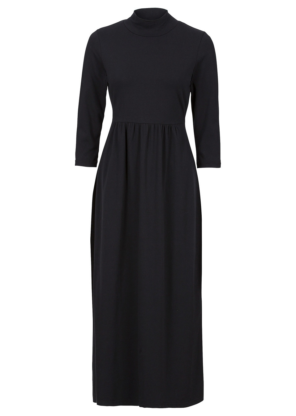 Φόρεμα ζέρσεϊ με μανίκια 3/4-Μαύρο-bpc bonprix collection