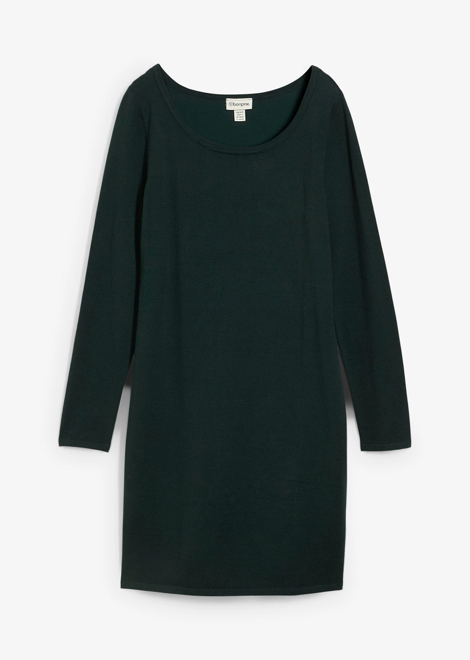 Πλεκτό φόρεμα-Πράσινο σκούρο-RAINBOW