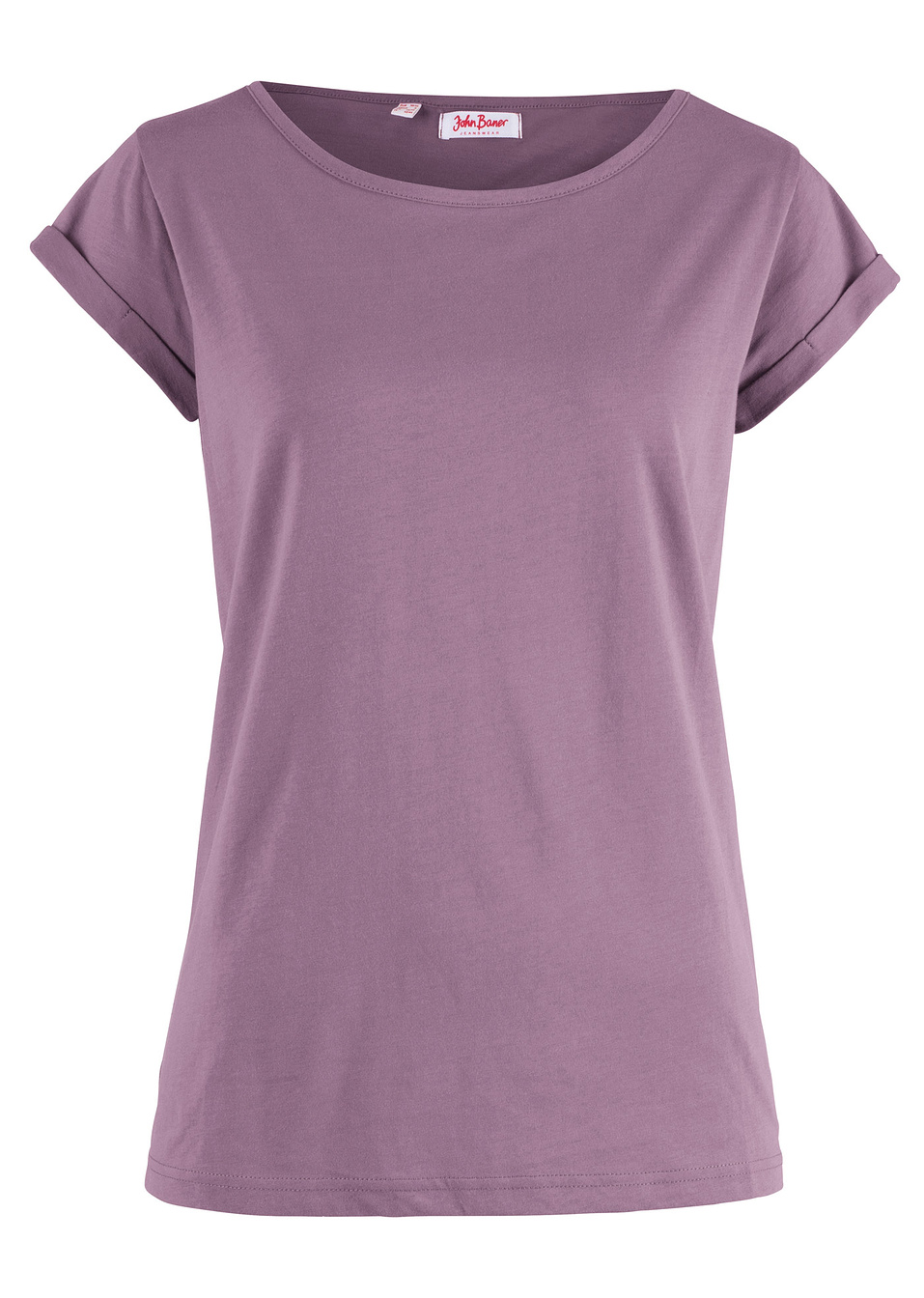 Κοντομάνικο βαμβακερό μπλουζάκι-Της λεβάντας-John Baner JEANSWEAR