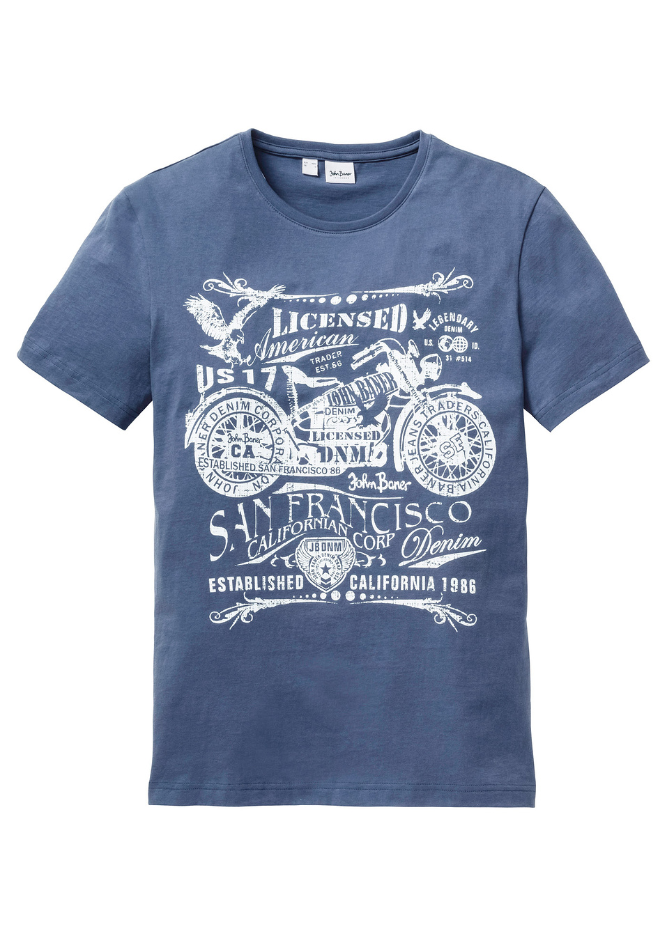 Μπλούζα με στάμπα regular fit-Λουλακί-John Baner JEANSWEAR