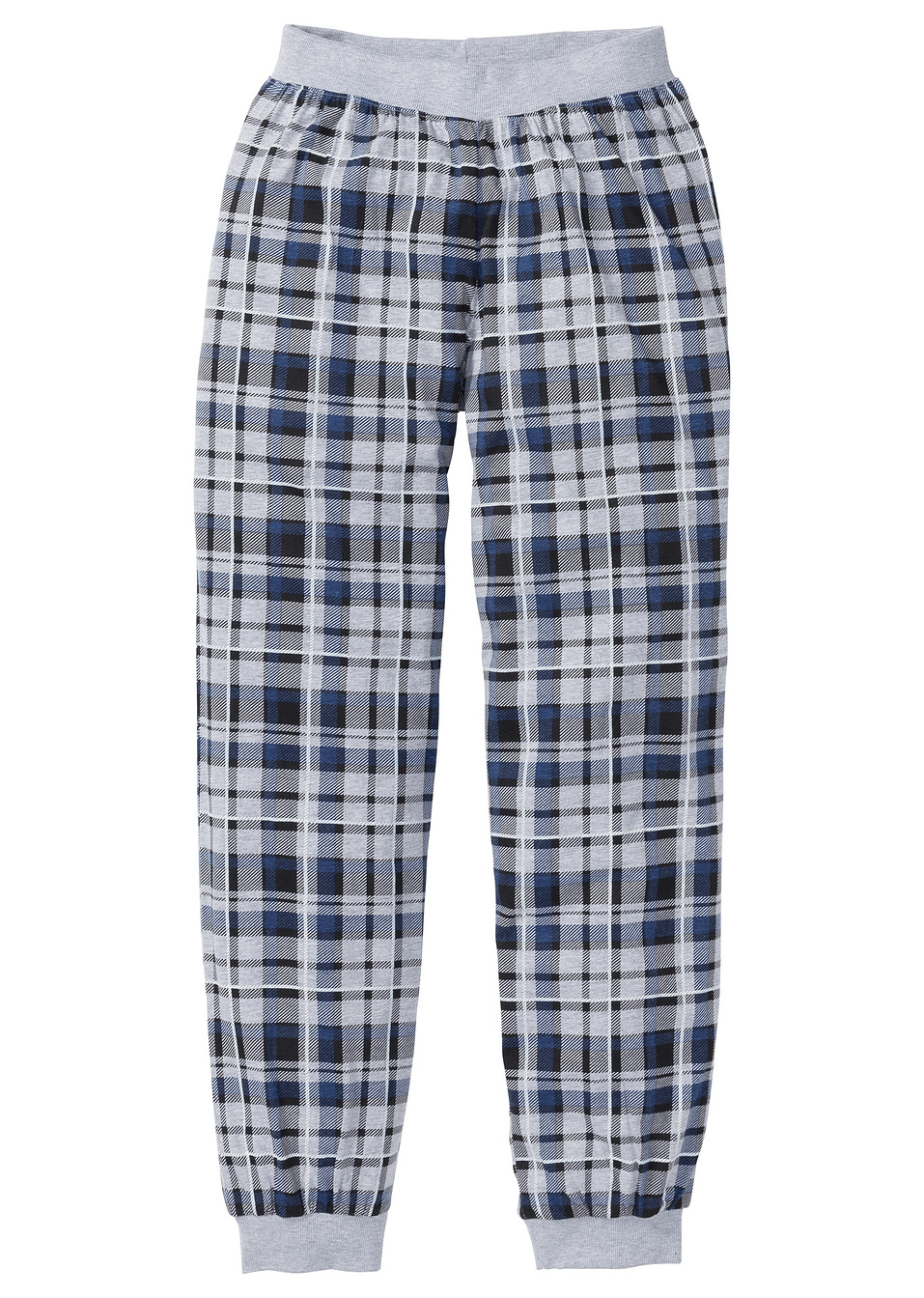 Παντελόνι πιτζάμας-Γκρι ανοιχτό μελανζέ καρό-bpc bonprix collection