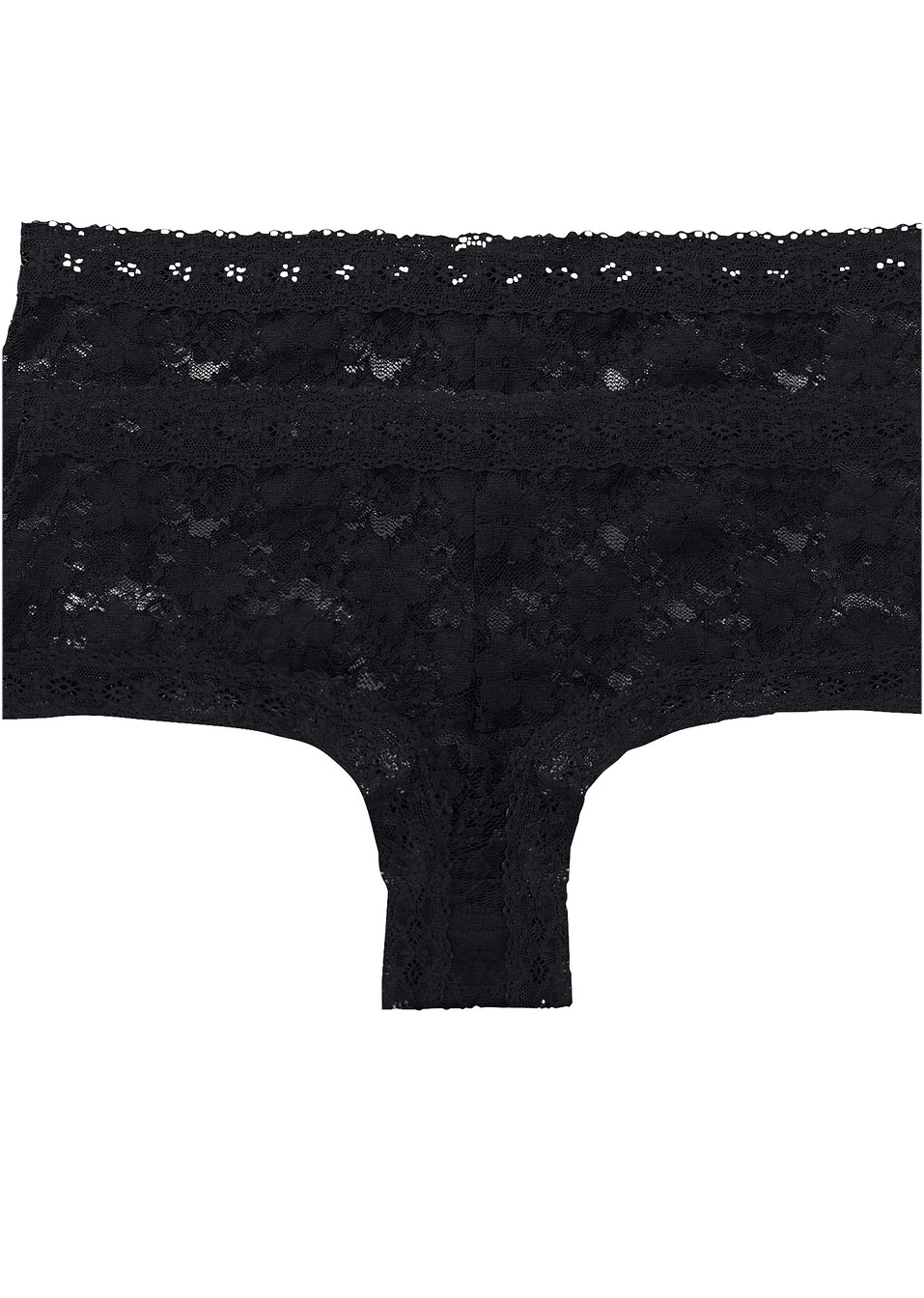 Бикини тип хипстър (опаковка с 2 бр.)-Черно + Черно-RAINBOW