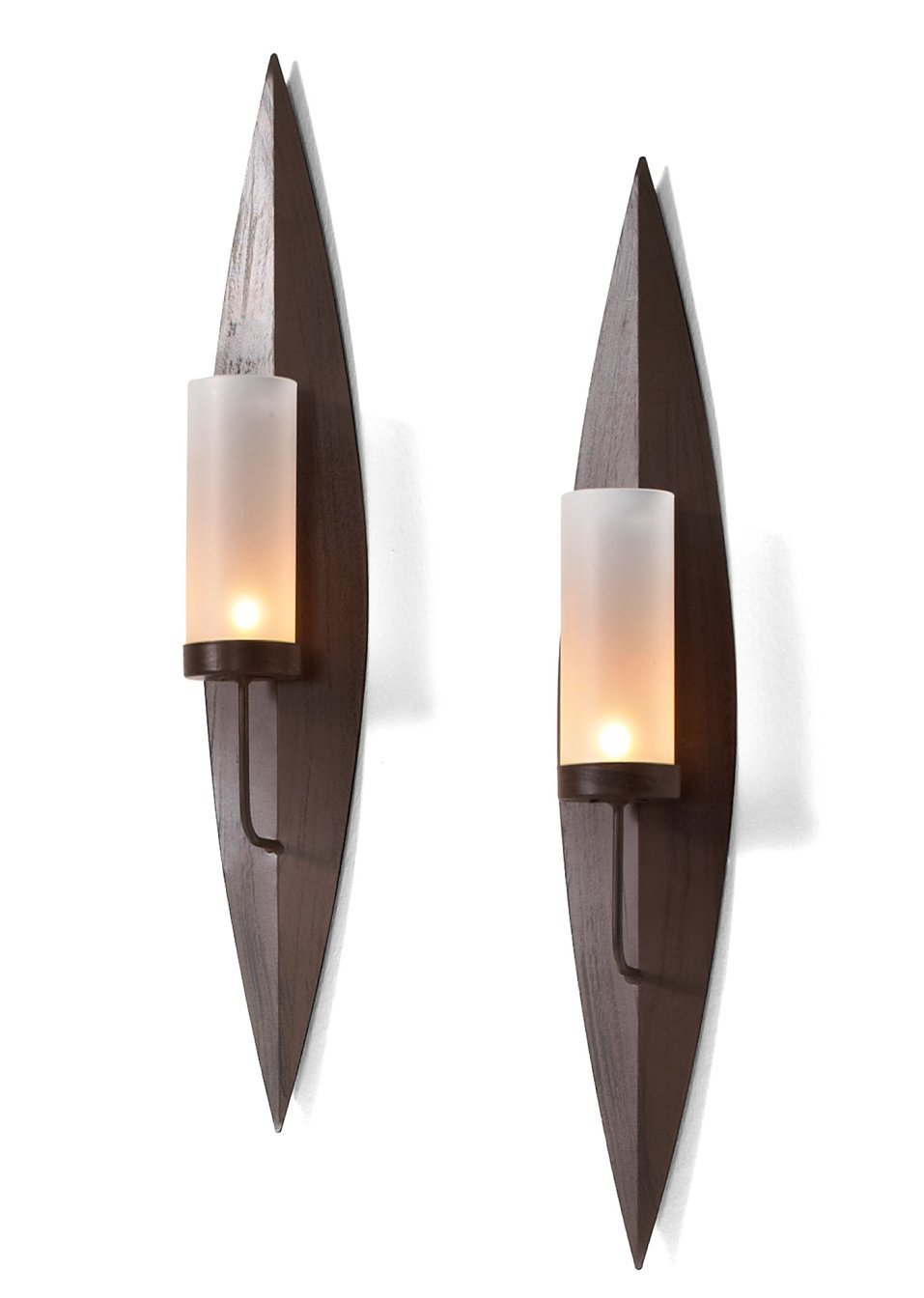 Επιτοίχιο κηροπήγιο «Ria» (σετ των 2)-Καφέ-bpc living bonprix collection