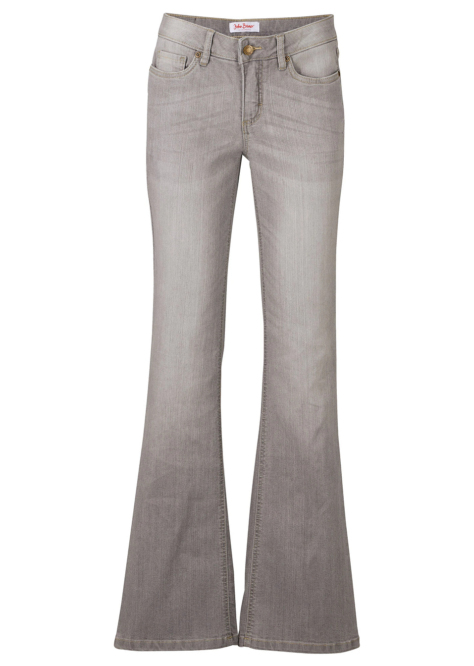 Ελαστικό τζιν comfort bootcut-Γκρι ανοιχτό used-John Baner JEANSWEAR