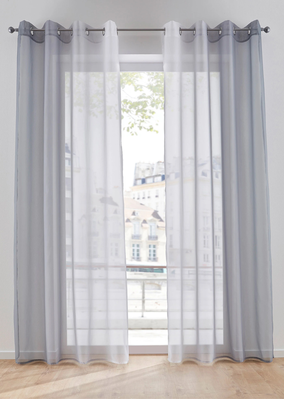 Ντεγκραντέ κουρτίνα (συσκευασία των 2)-Γκρι-bpc living bonprix collection