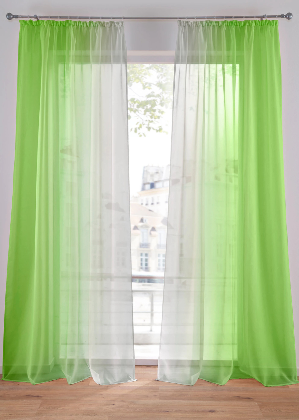 Ντεγκραντέ κουρτίνα (συσκευασία των 2)-Πράσινο-bpc living bonprix collection