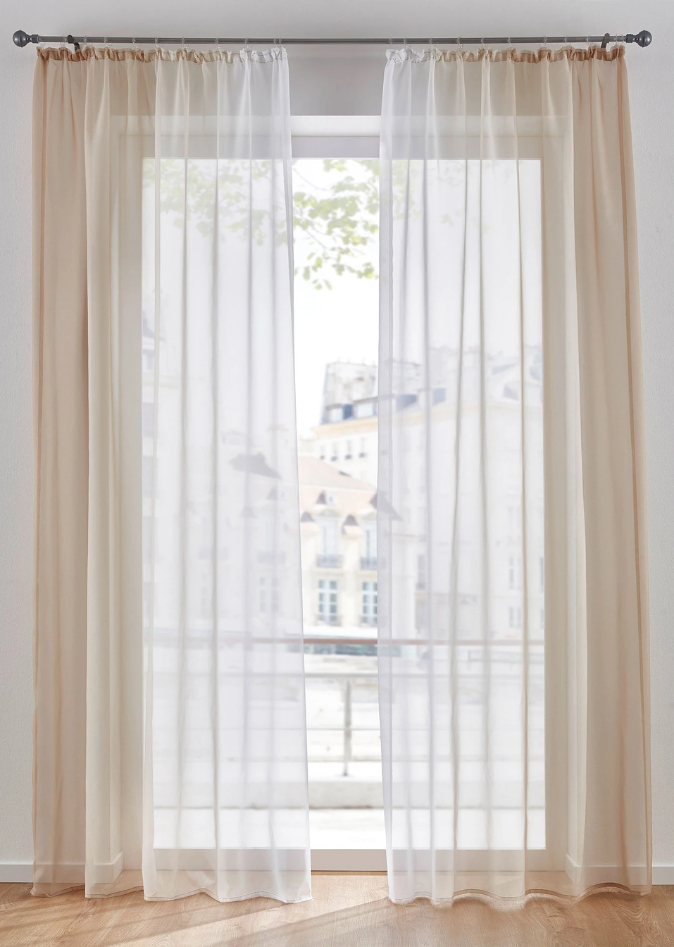 Ντεγκραντέ κουρτίνα (συσκευασία των 2)-Της άμμου-bpc living bonprix collection