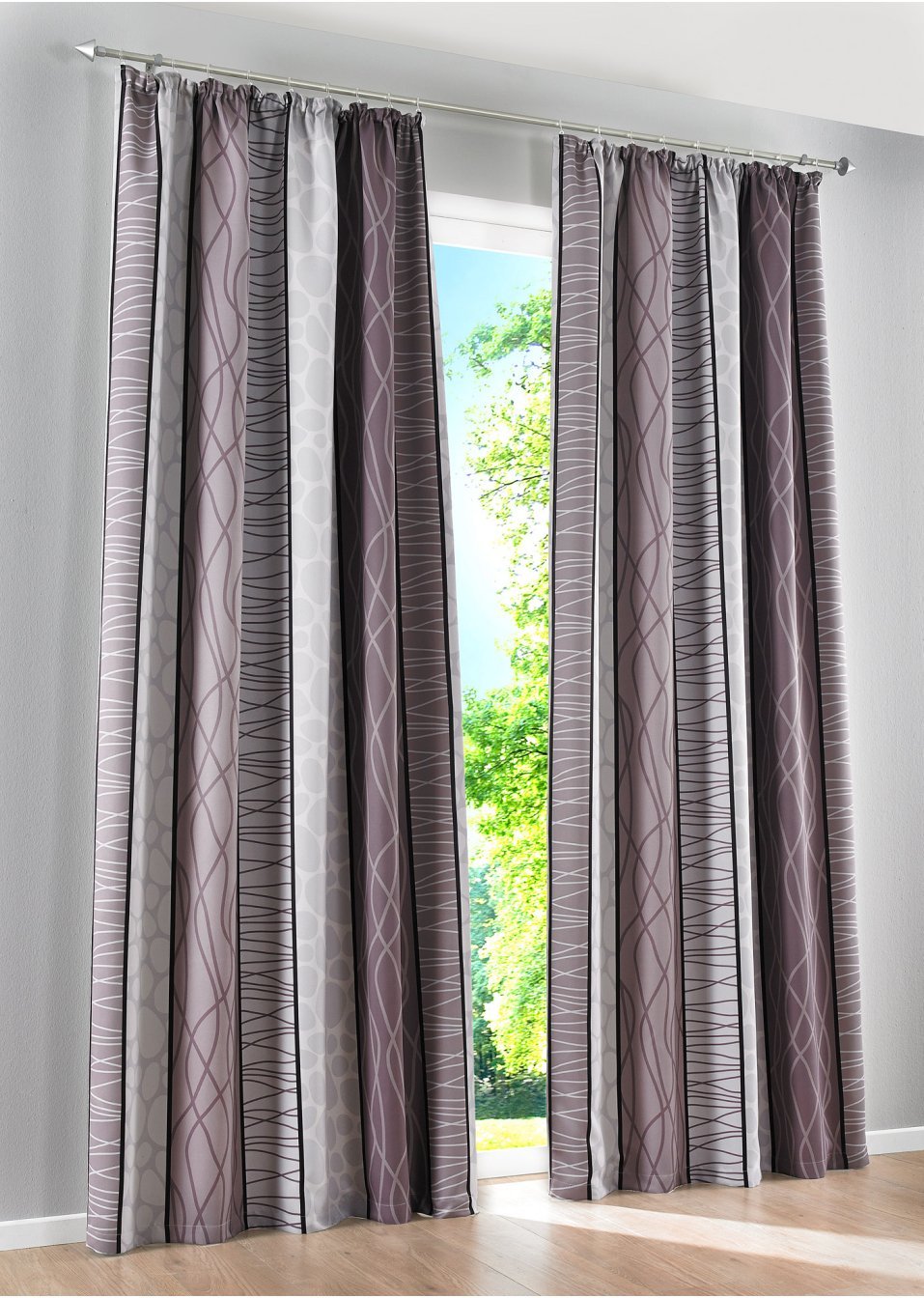 Κουρτίνα συσκότισης «Estelle» (μονή συσκευασία)-Καφετί-bpc living bonprix collection