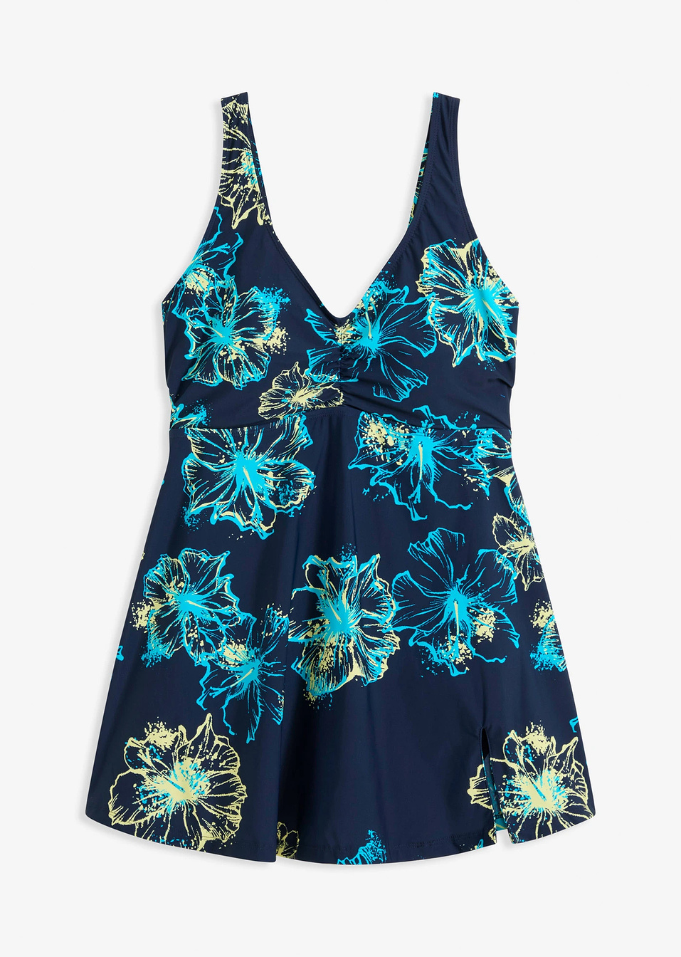 Μαγιό φόρεμα που σμιλεύει-Μπλε σκούρο/Τιρκουάζ-bpc selection bonprix collection