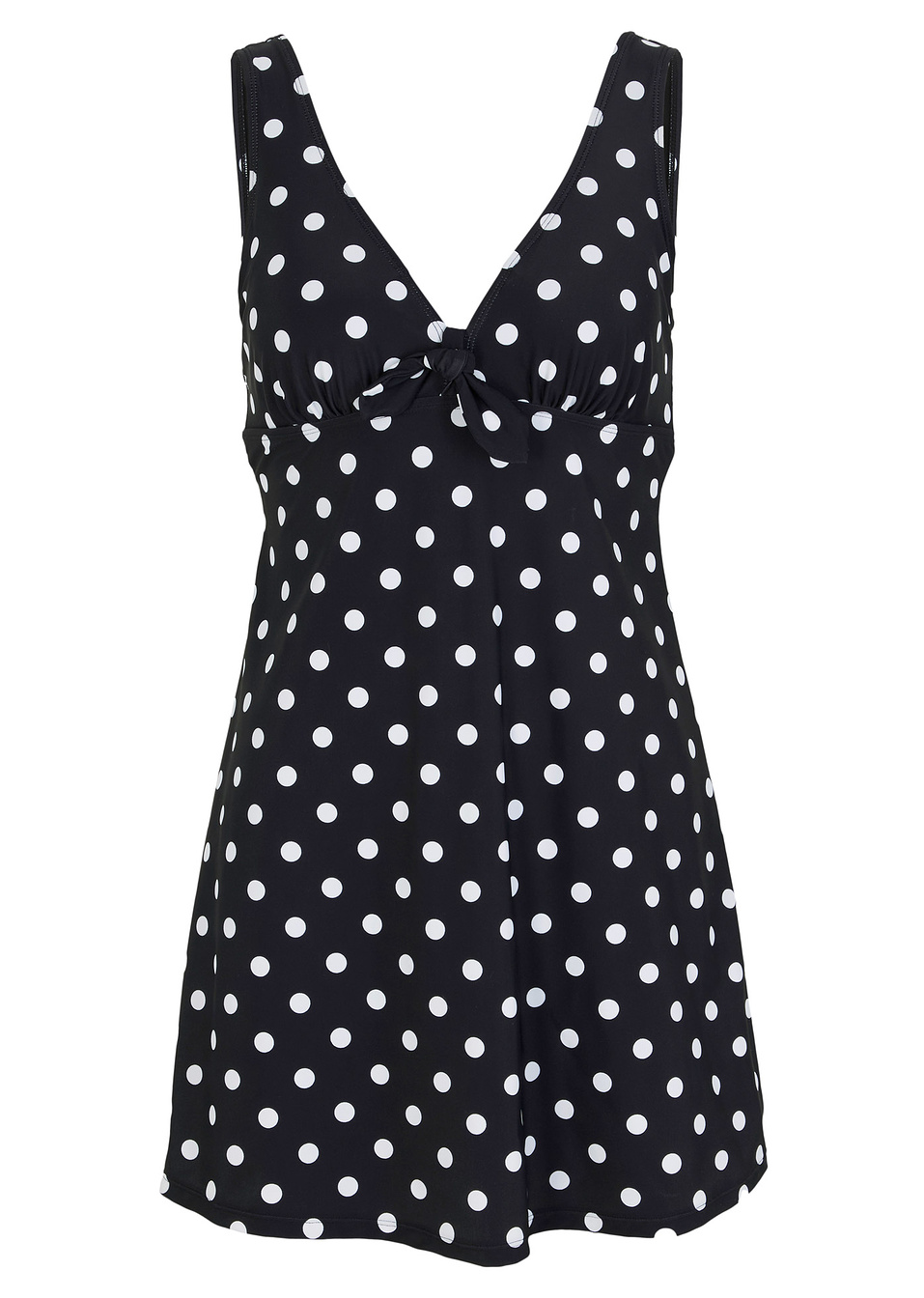 Μαγιό φόρεμα-Μαύρο/Λευκό πουά-bpc selection bonprix collection