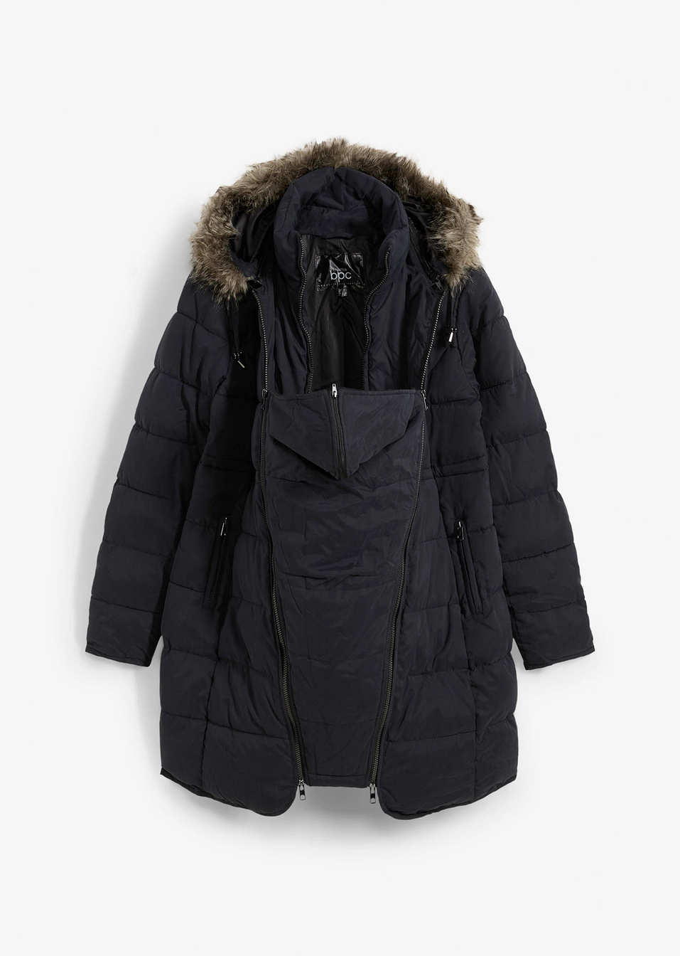 Яке за бременни с приставка за бебеносене-Черно-bpc bonprix collection