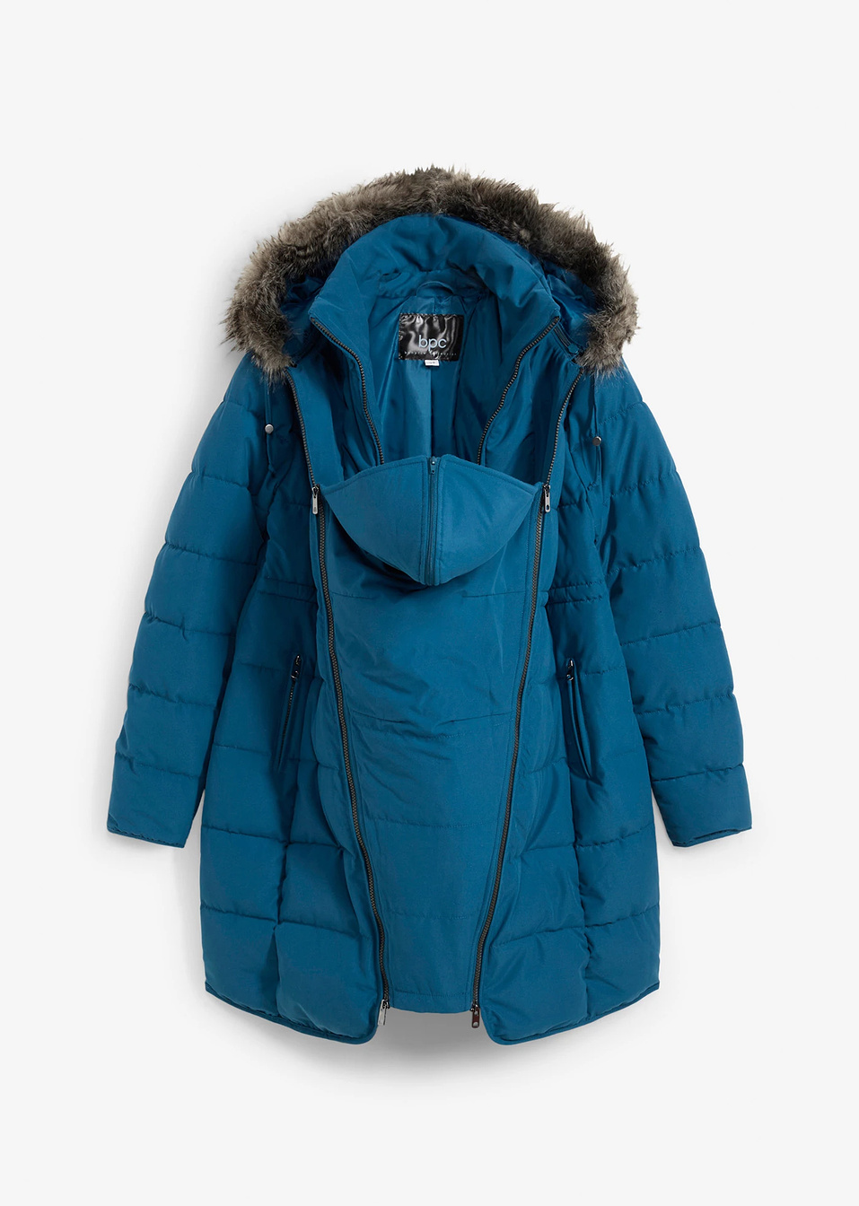 Яке за бременни с приставка за бебеносене-Тъмен петрол-bpc bonprix collection