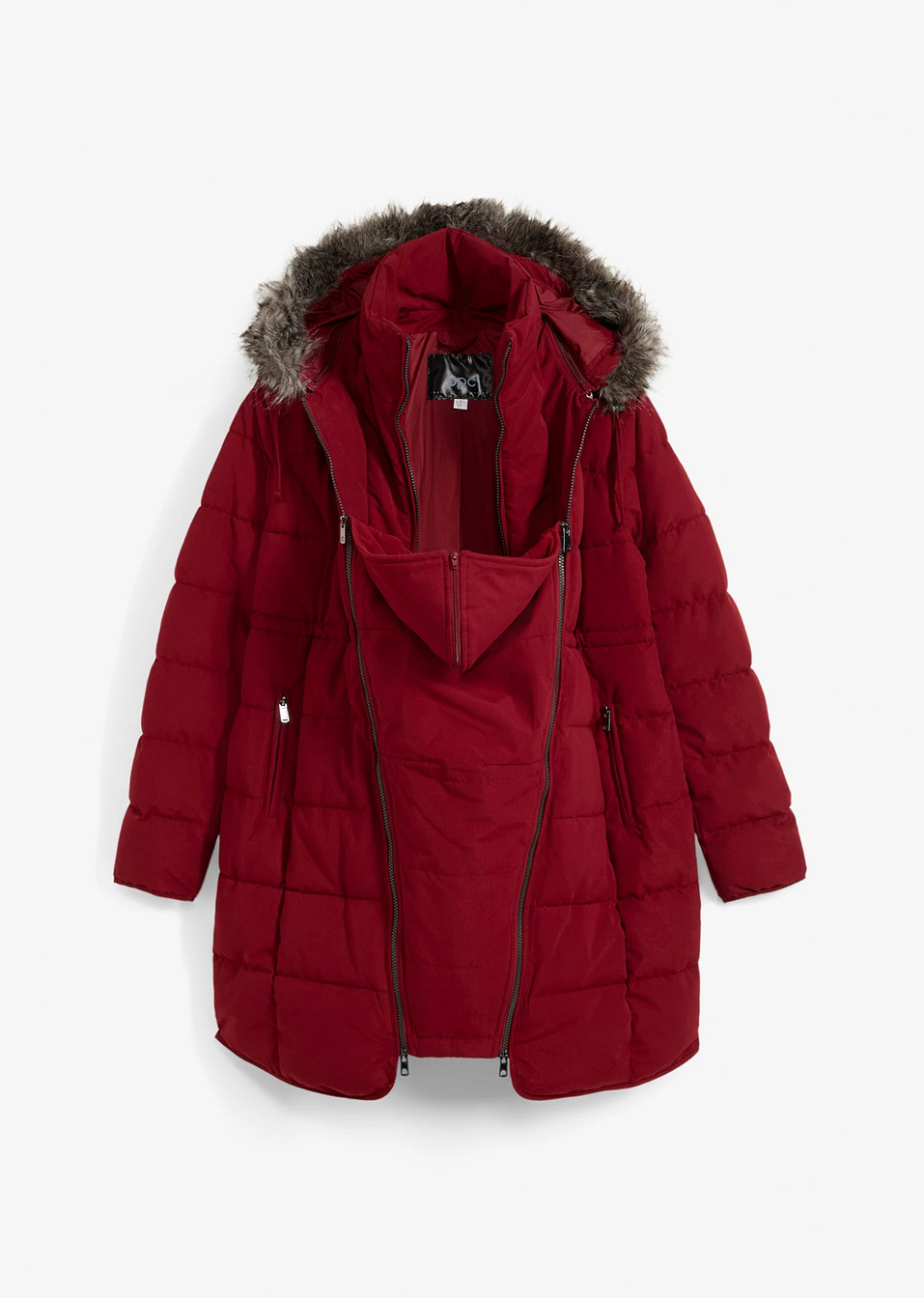 Яке за бременни с приставка за бебеносене-Кестеново кафяво-bpc bonprix collection