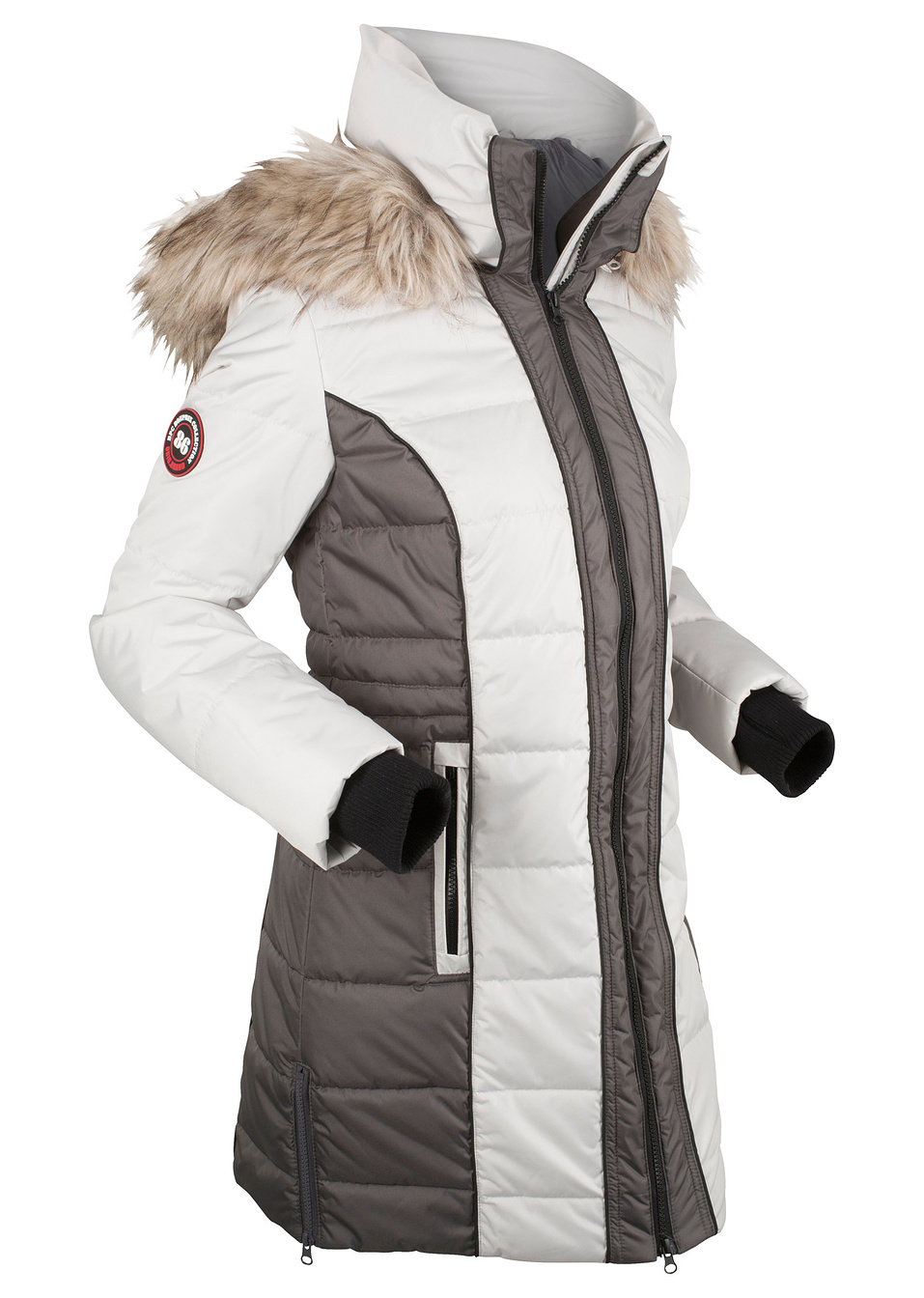 Μακρύ μπουφάν outdoor με ανακυκλωμένο πολυέστερ-Γκρι-bpc bonprix collection