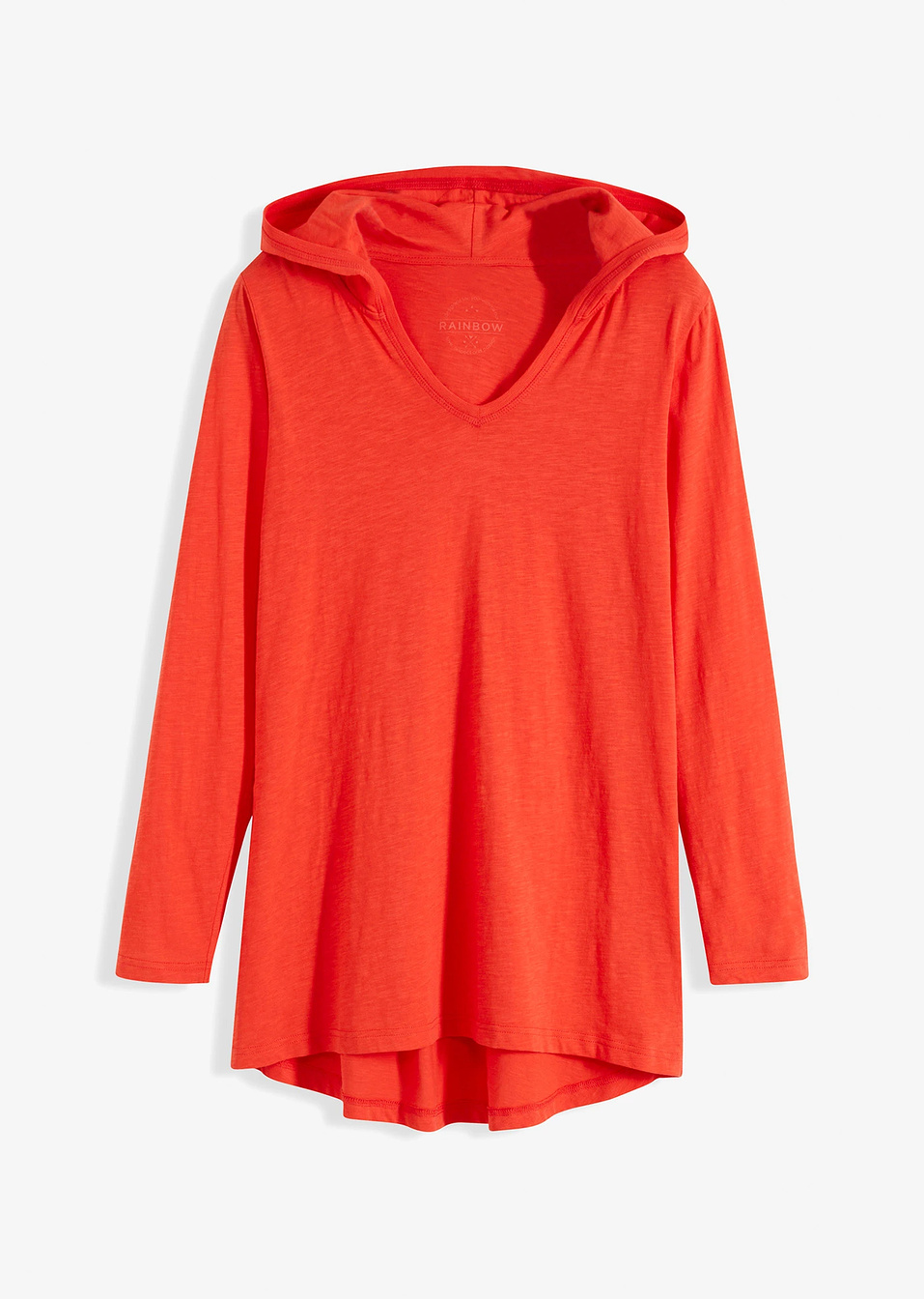 Μπλούζα με κουκούλα-Κόκκινο έντονο-RAINBOW