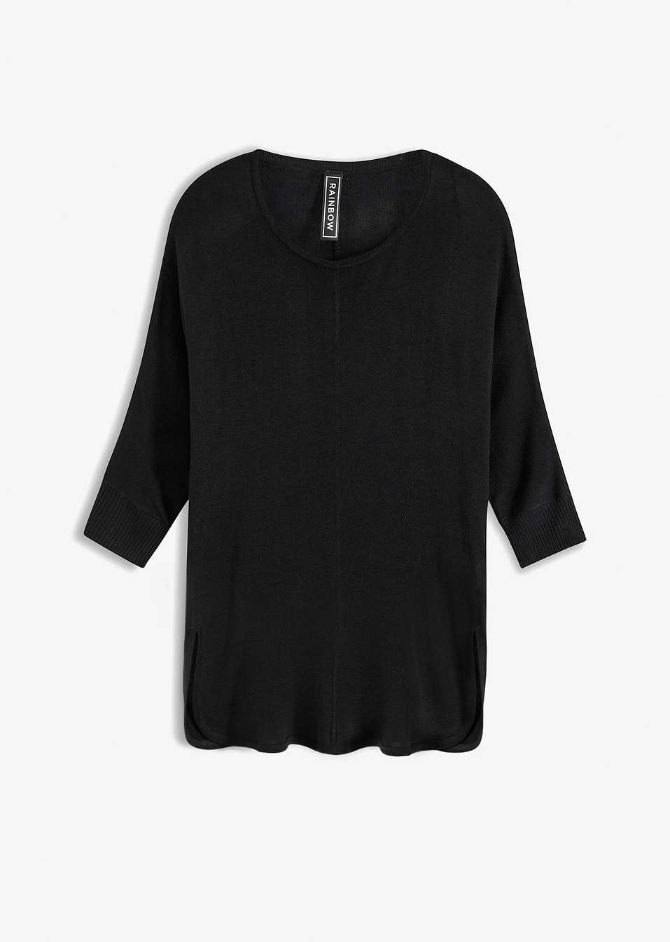 Πουλόβερ με μανίκια 3/4-Μαύρο-RAINBOW