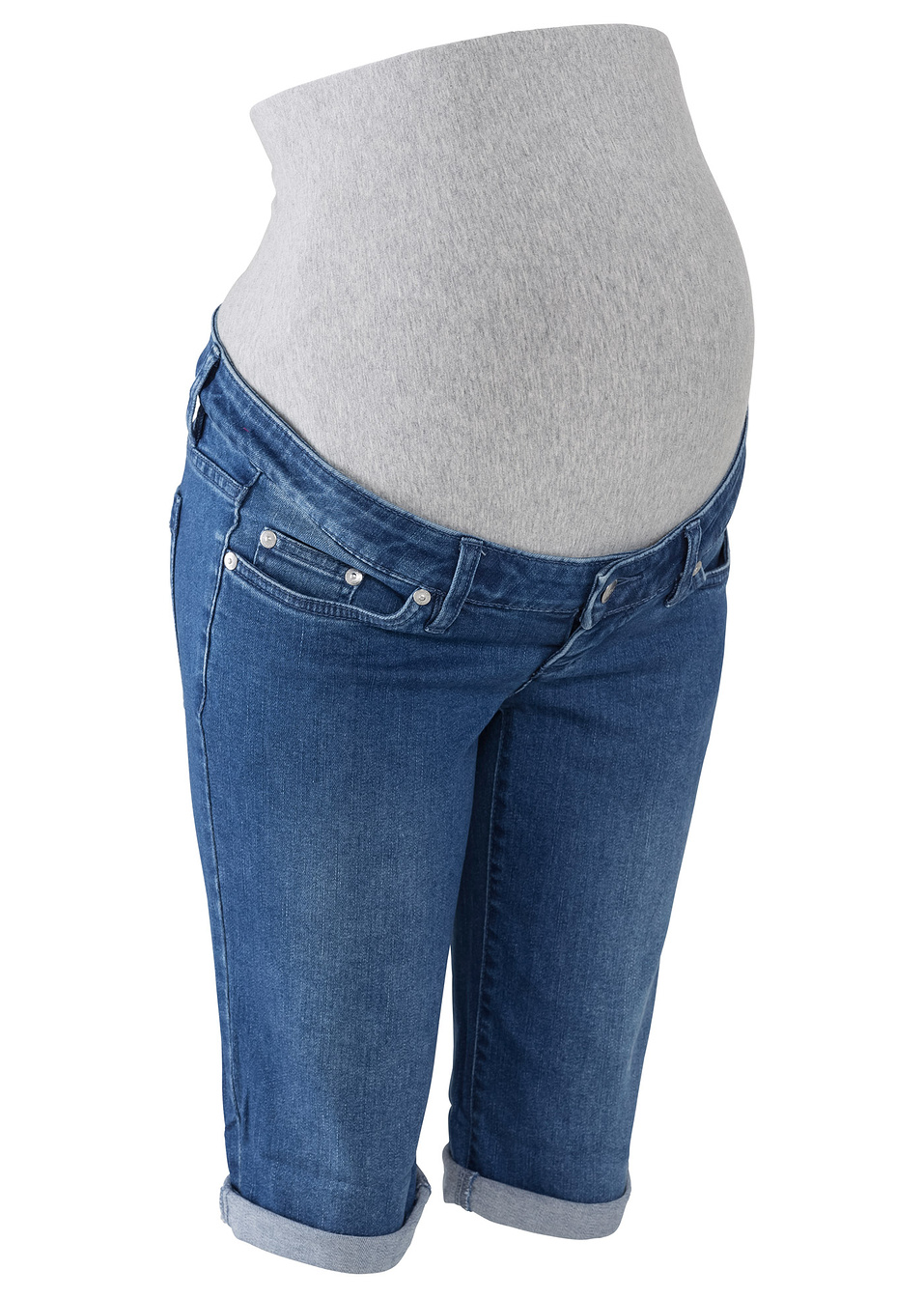 Τζιν βερμούδα εγκυμοσύνης-Μπλε πετροπλυμένο-bpc bonprix collection