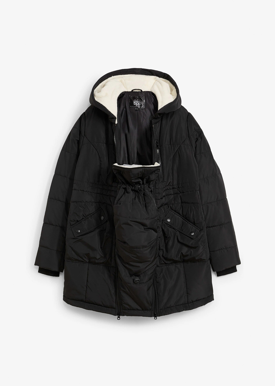 Яке за бременни с приставка за бебеносене-Черно-bpc bonprix collection