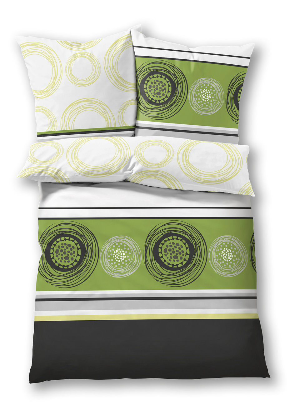 Παπλωματοθήκη με κύκλους-Πράσινο-bpc living bonprix collection