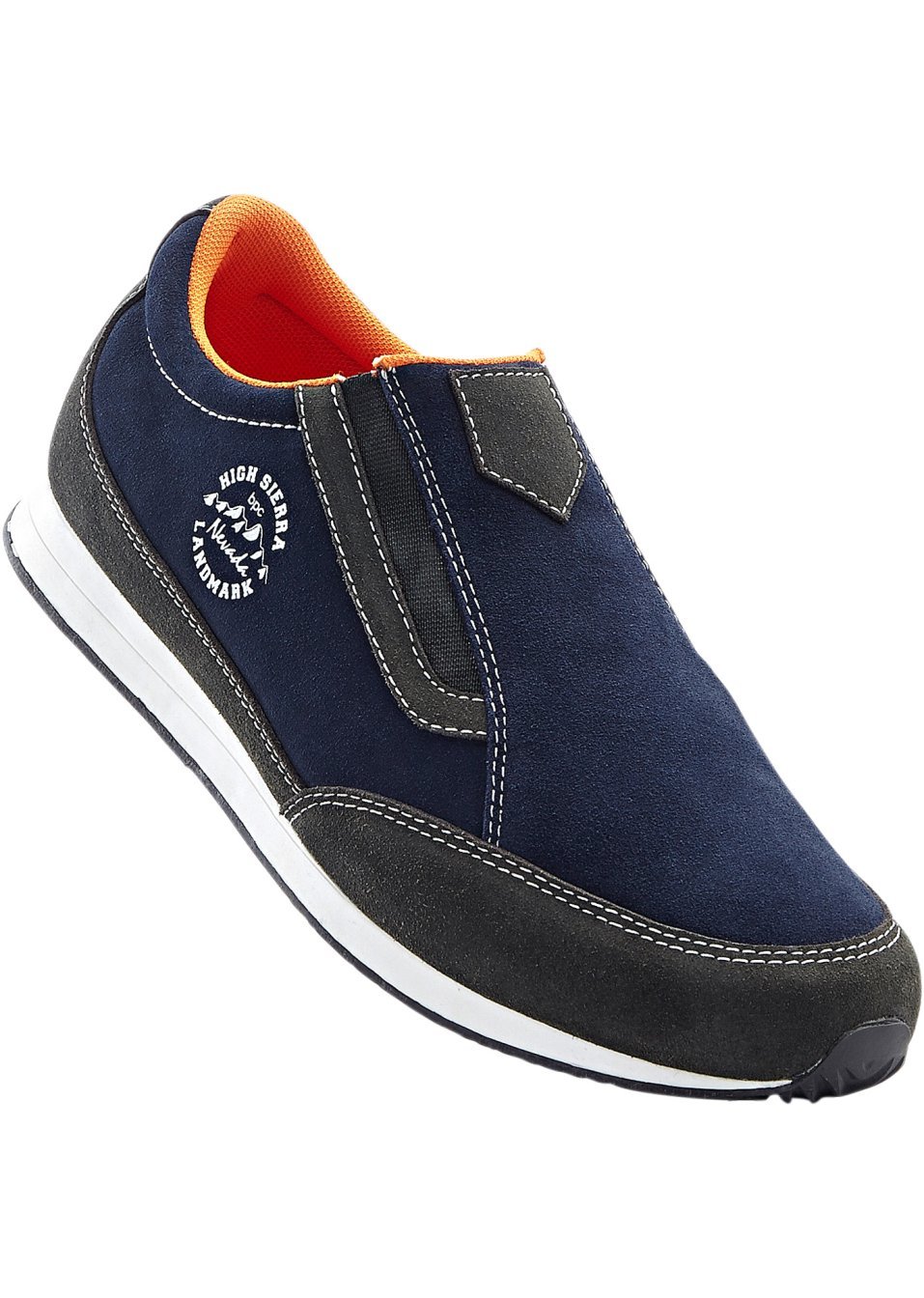 Δερμάτινα μοκασίνια-Μπλε σκούρο-bpc bonprix collection