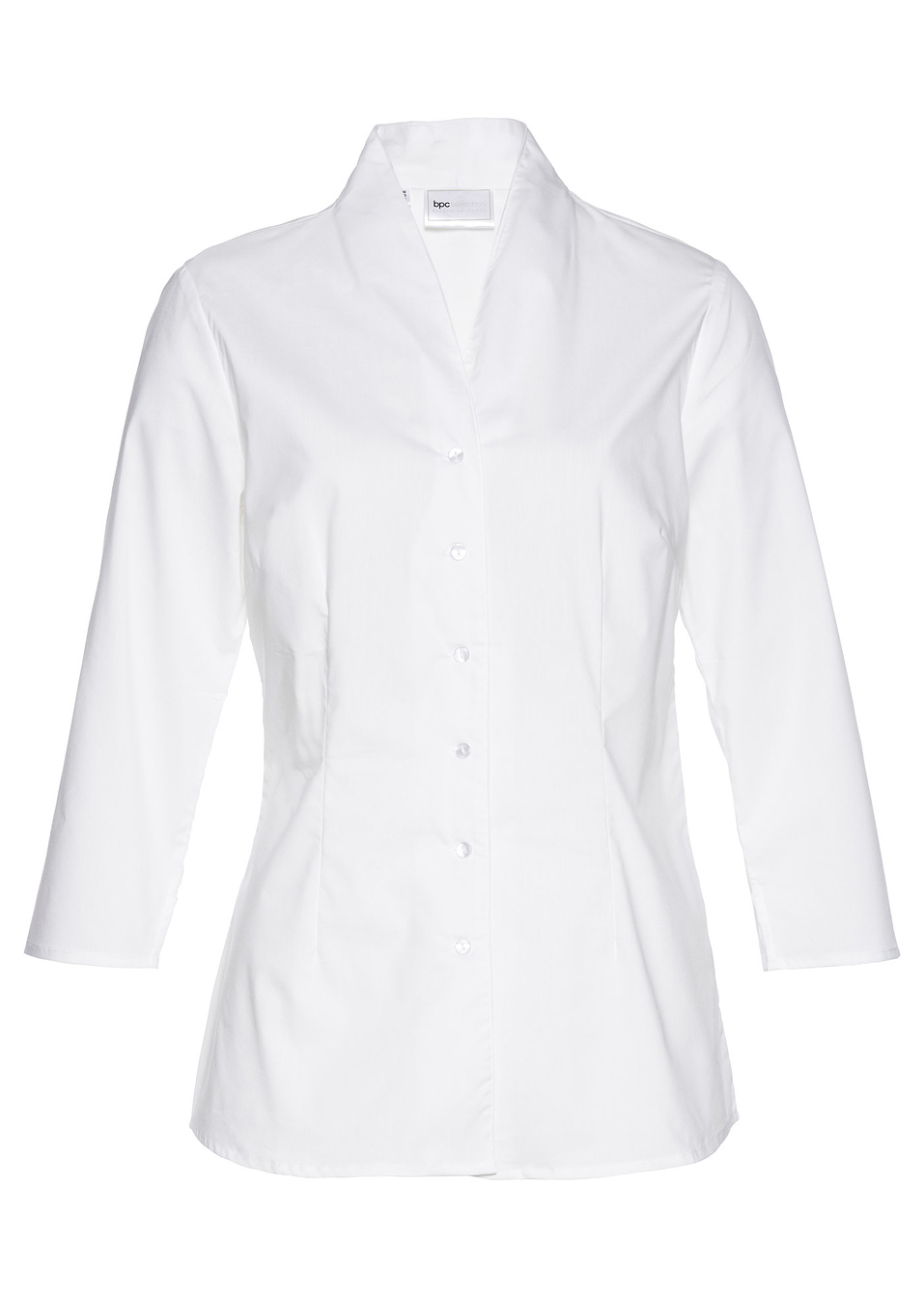 Πουκάμισο με γιακά τύπου κασκόλ-Λευκό-bpc selection bonprix collection