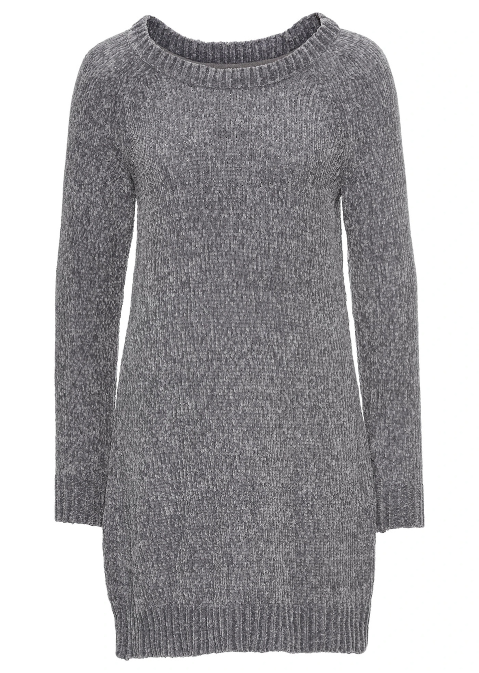 Πλεκτό φόρεμα oversized-Γκρι-RAINBOW