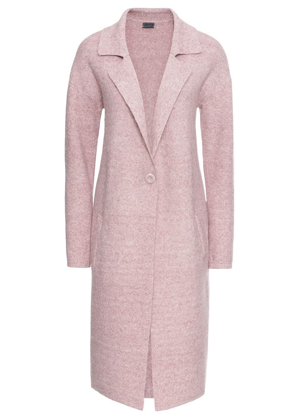 Πλεκτό παλτό-Λιλά μελανζέ-RAINBOW