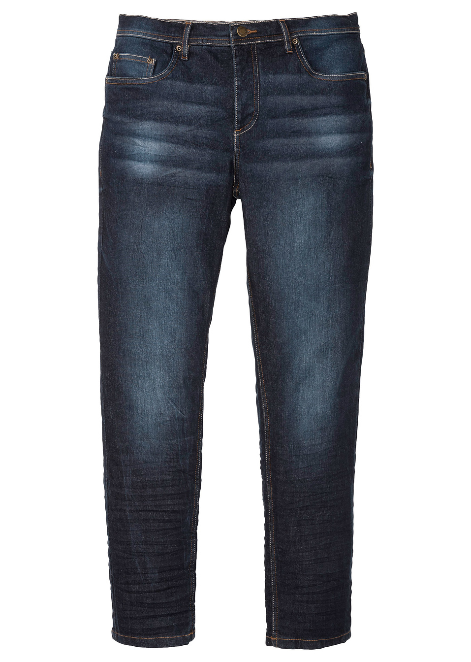 Ελαστικό τζιν slim fit tapered-Μπλε σκούρο denim-John Baner JEANSWEAR