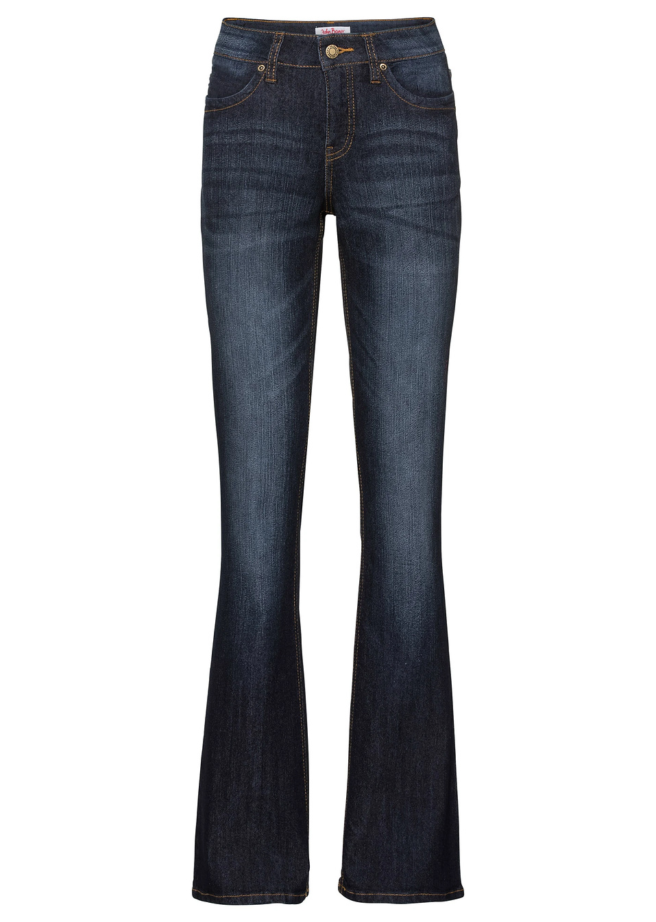 Άνετο ελαστικό τζιν bootcut, μεσαία μέση-Μπλε σκούρο used-John Baner JEANSWEAR