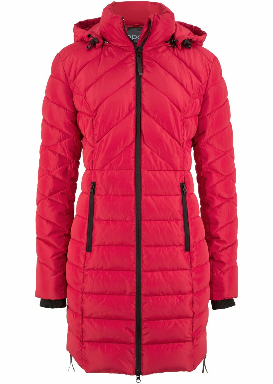 Μακρύ μπουφάν καπιτονέ-Κόκκινο-bpc bonprix collection