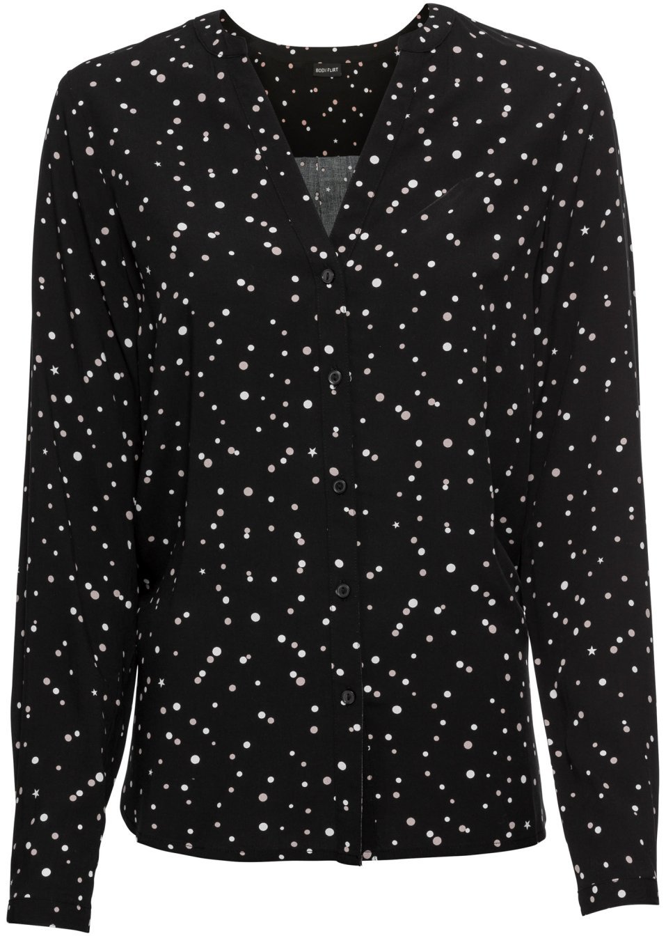 Πουά πουκάμισο-Μαύρο πουά-BODYFLIRT