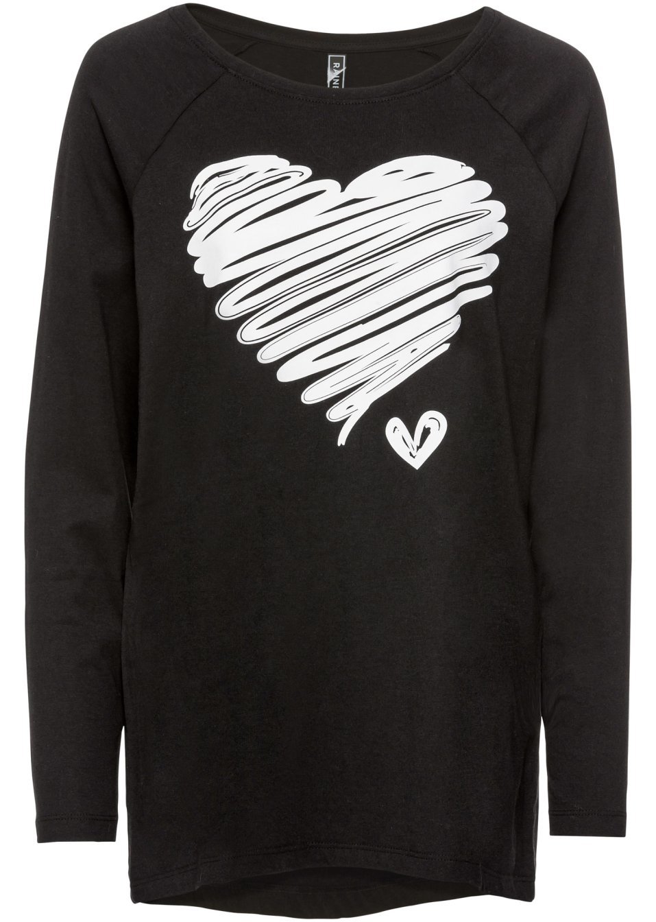 Μπλούζα-Μαύρο/Λευκό με στάμπα-RAINBOW